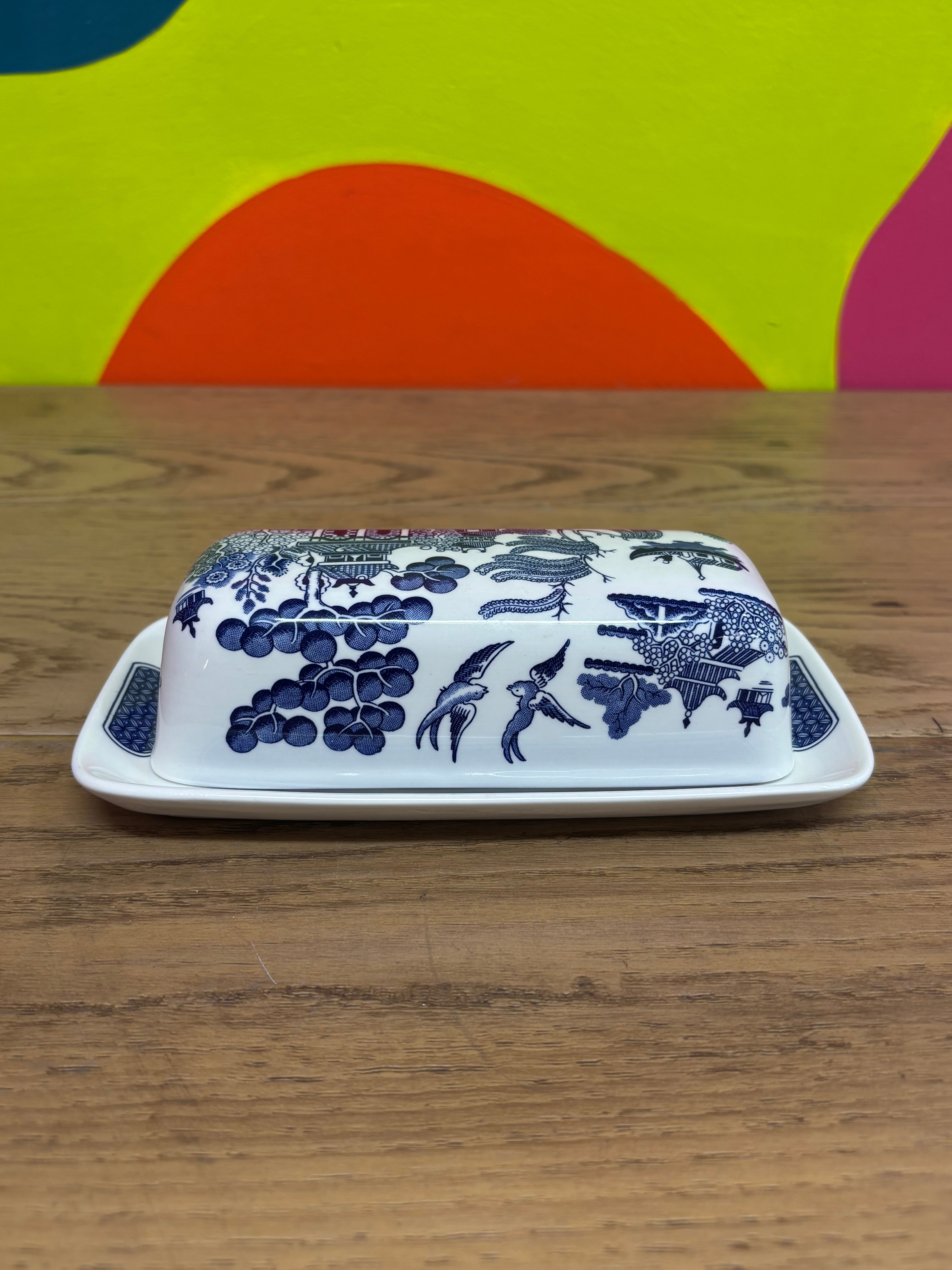Blue Willow Butter Dish
