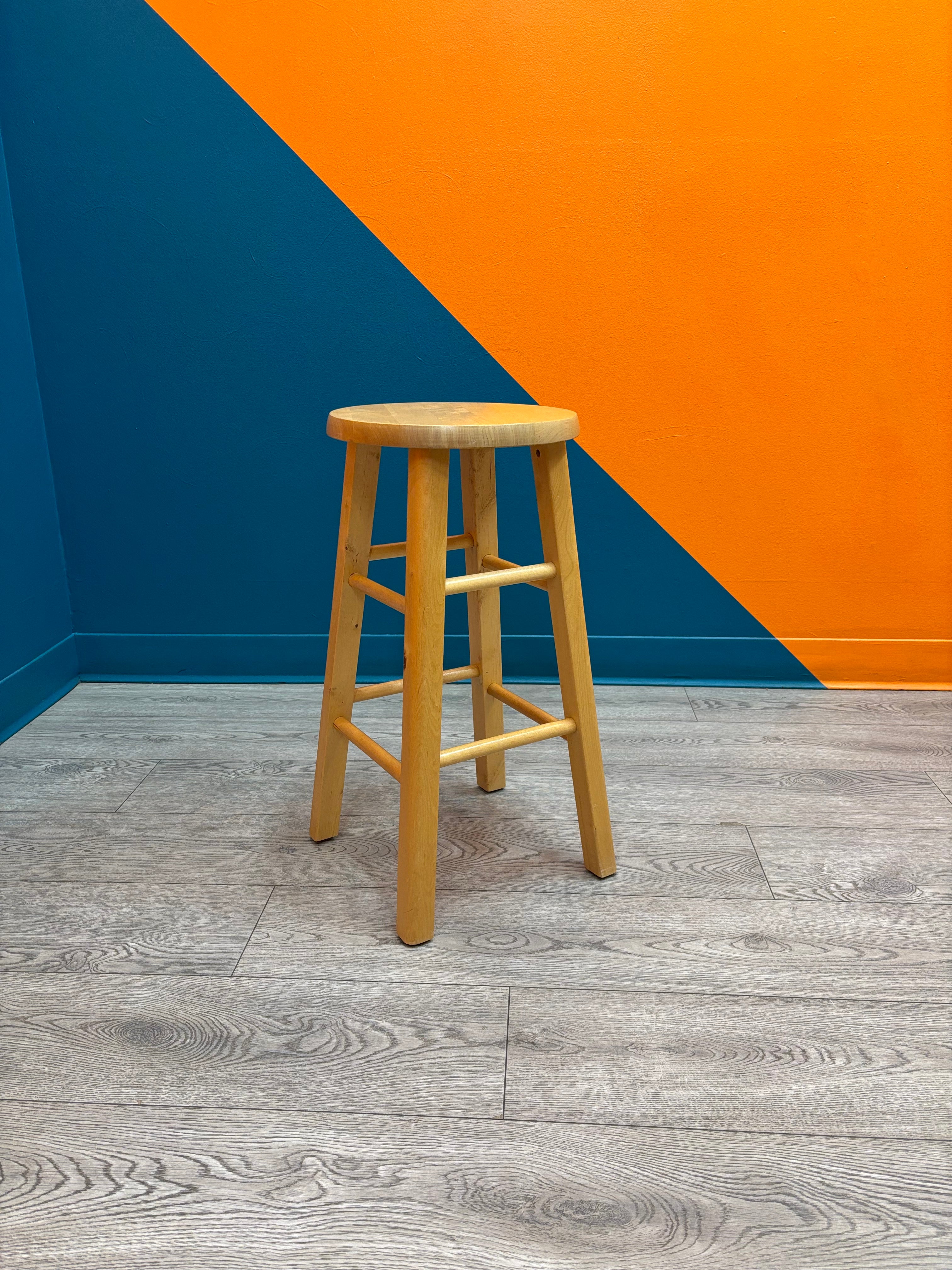 Solid Wood Bar Stool (2 available)