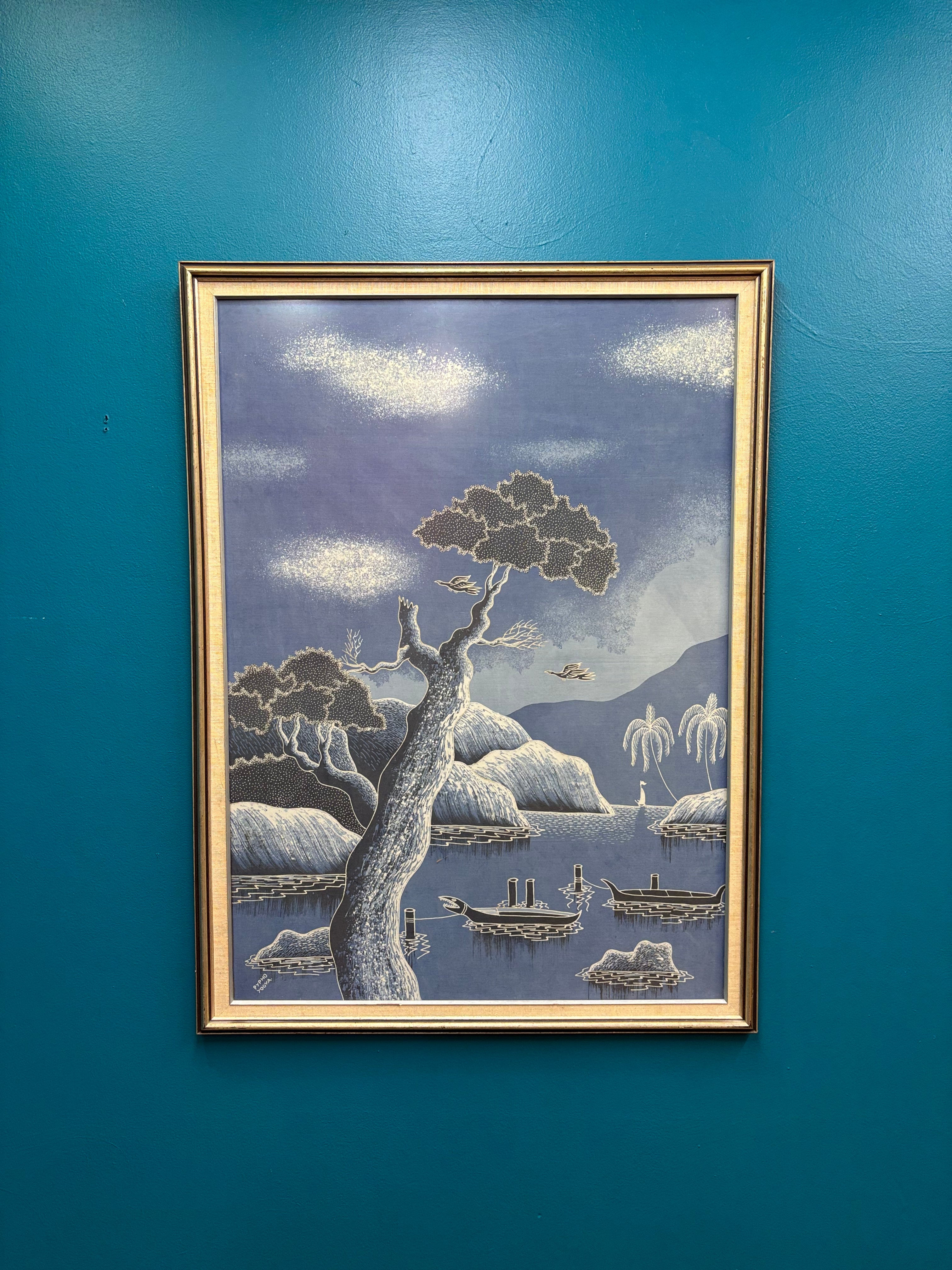 Blue Framed Print by Pypho Yogya