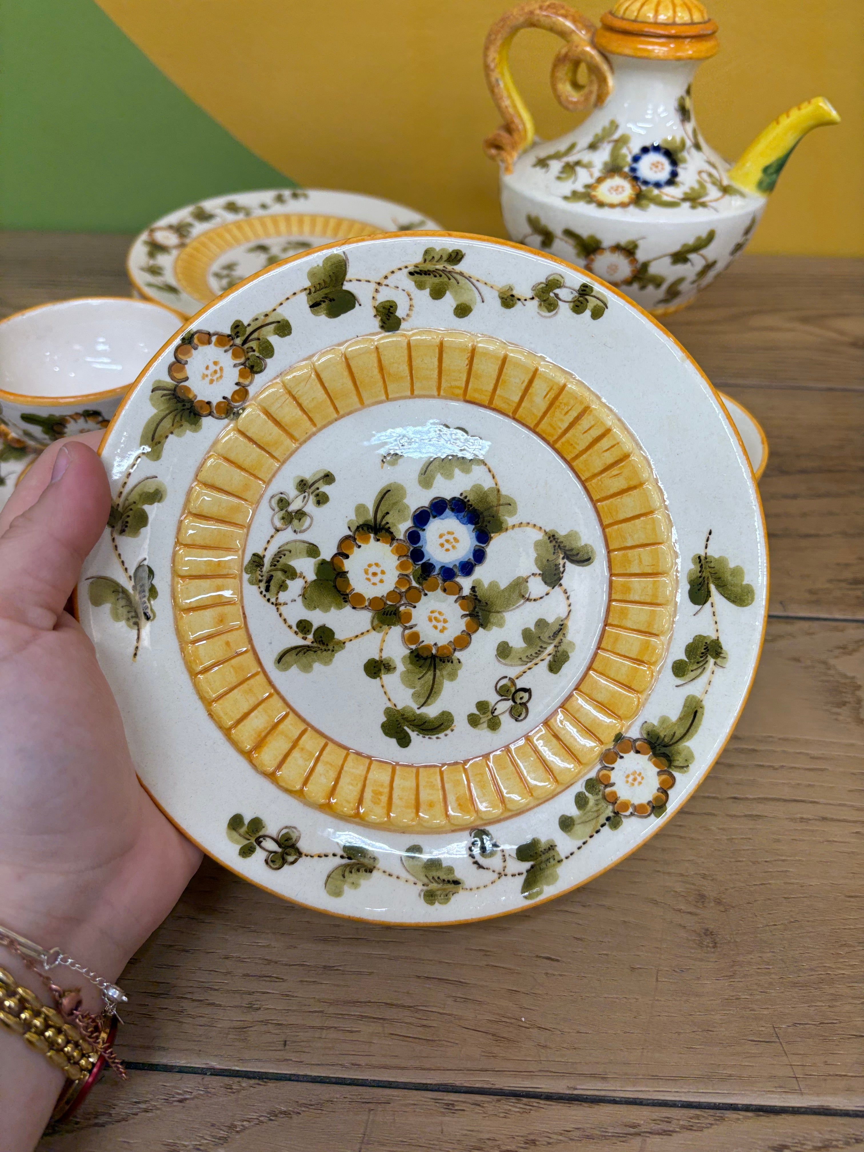 Hand Painted Ceramic Teapot Set
