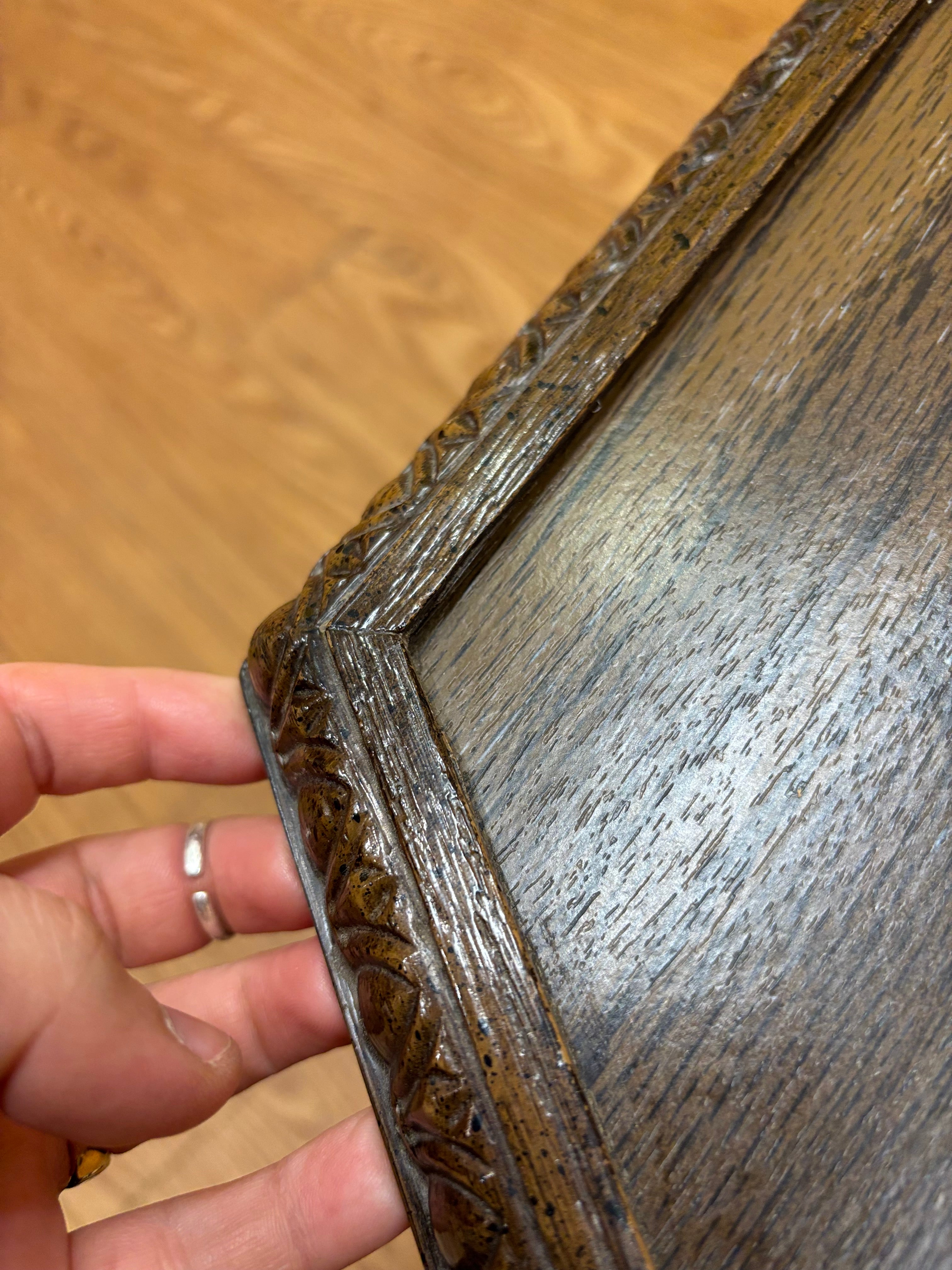 Wood Side Table with Bottom Storage