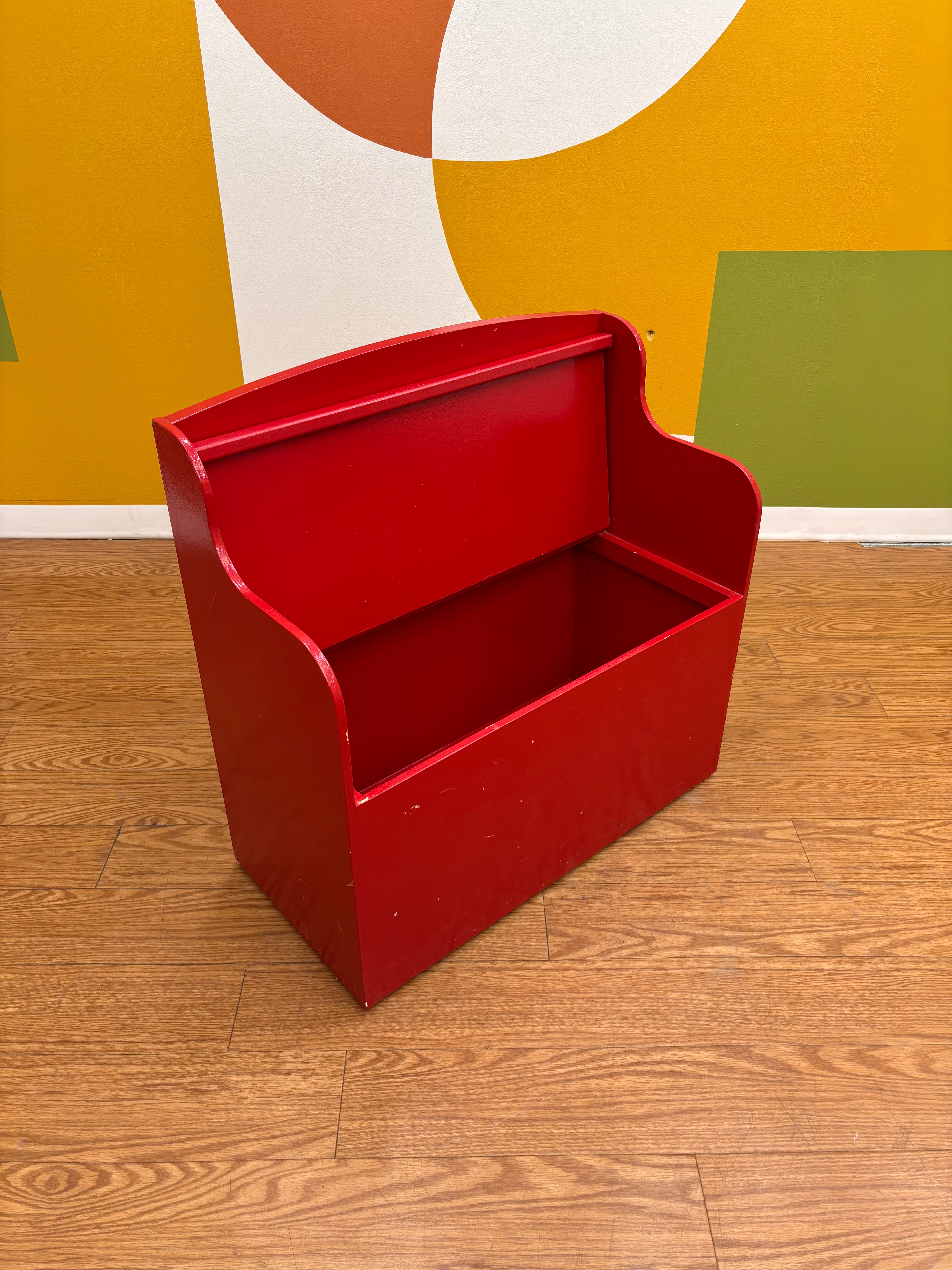 Red Wood Bench