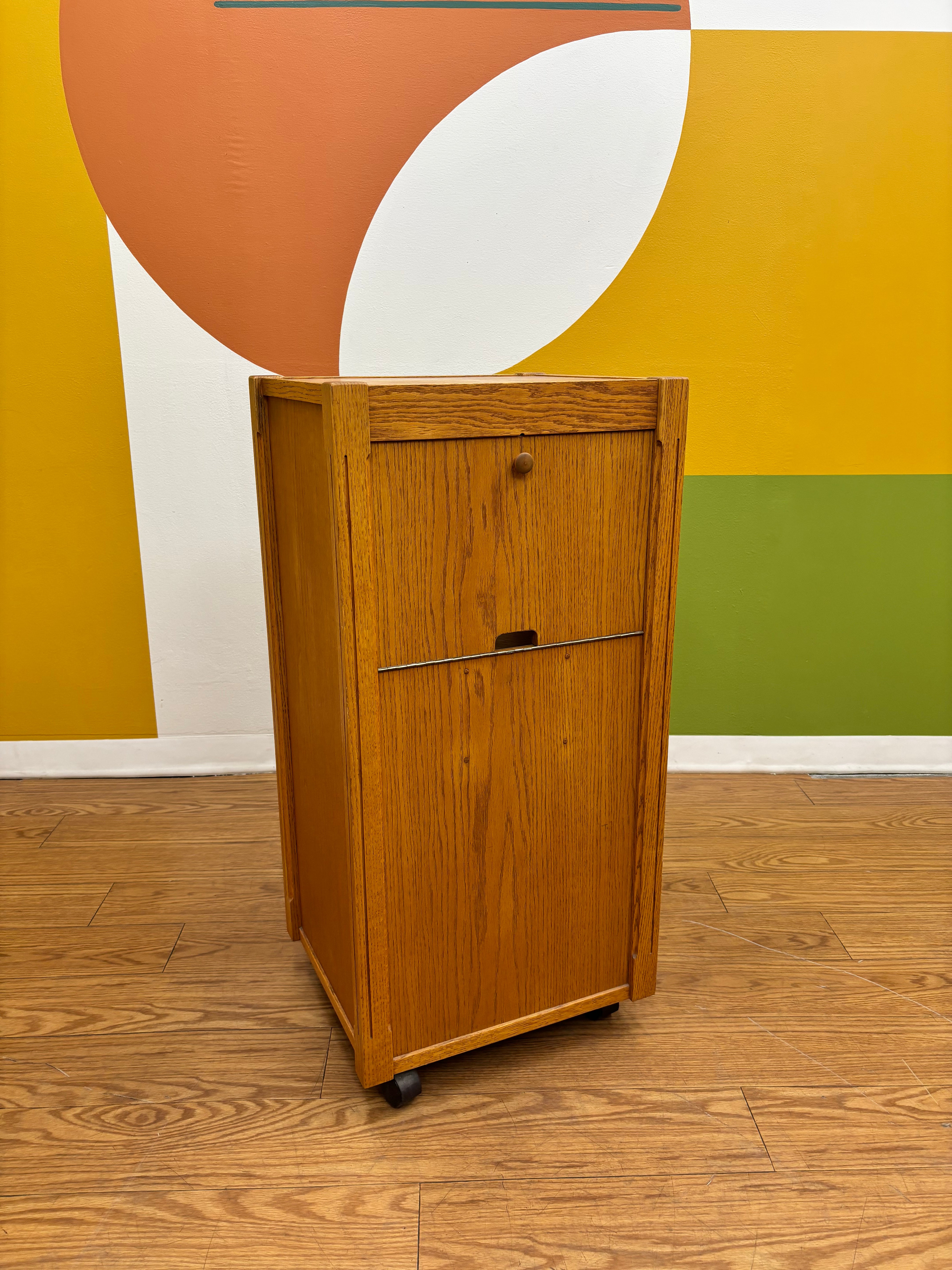 Rolling Wood Cabinet