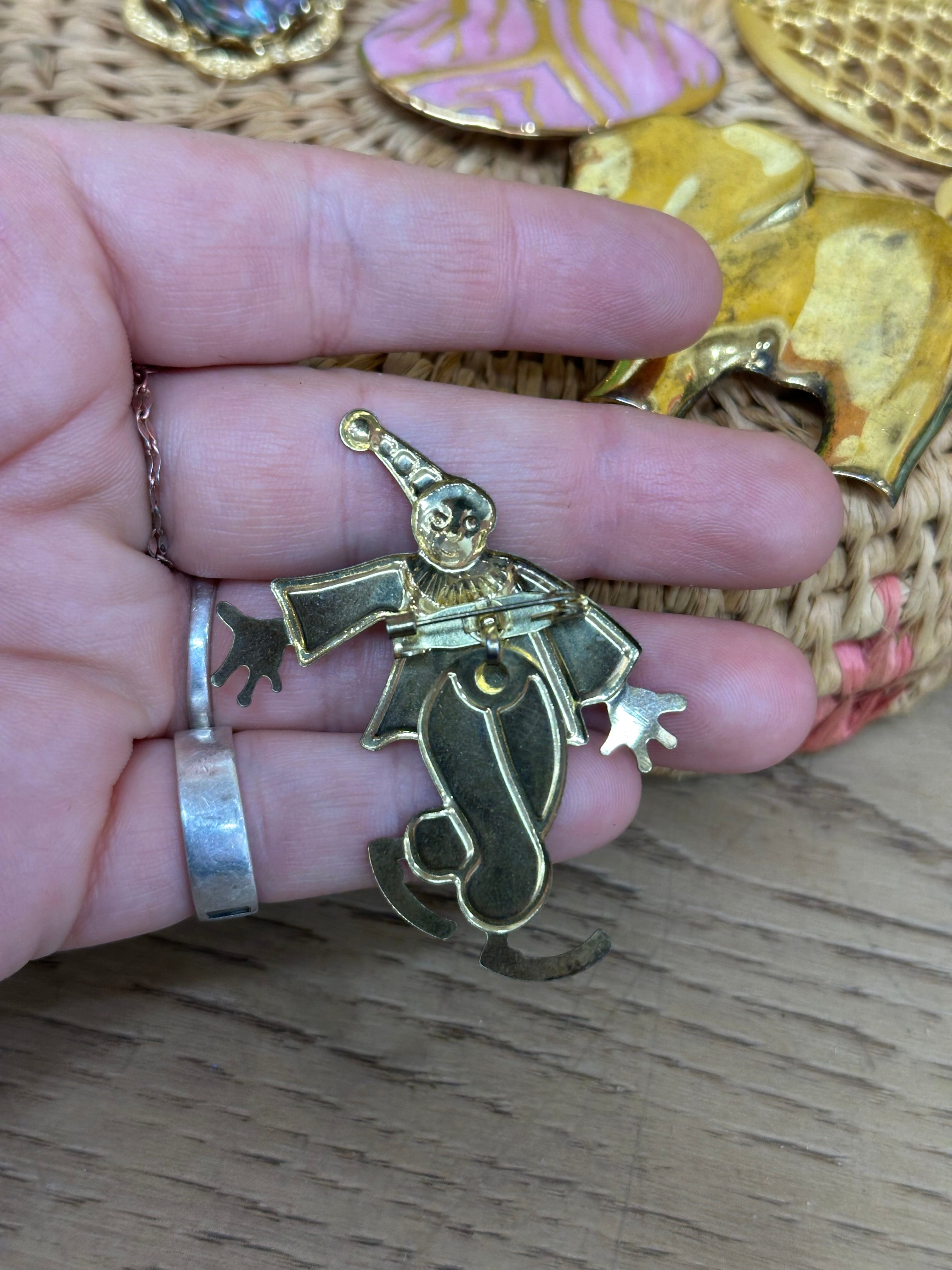 Bundle of Gold Tone Brooches