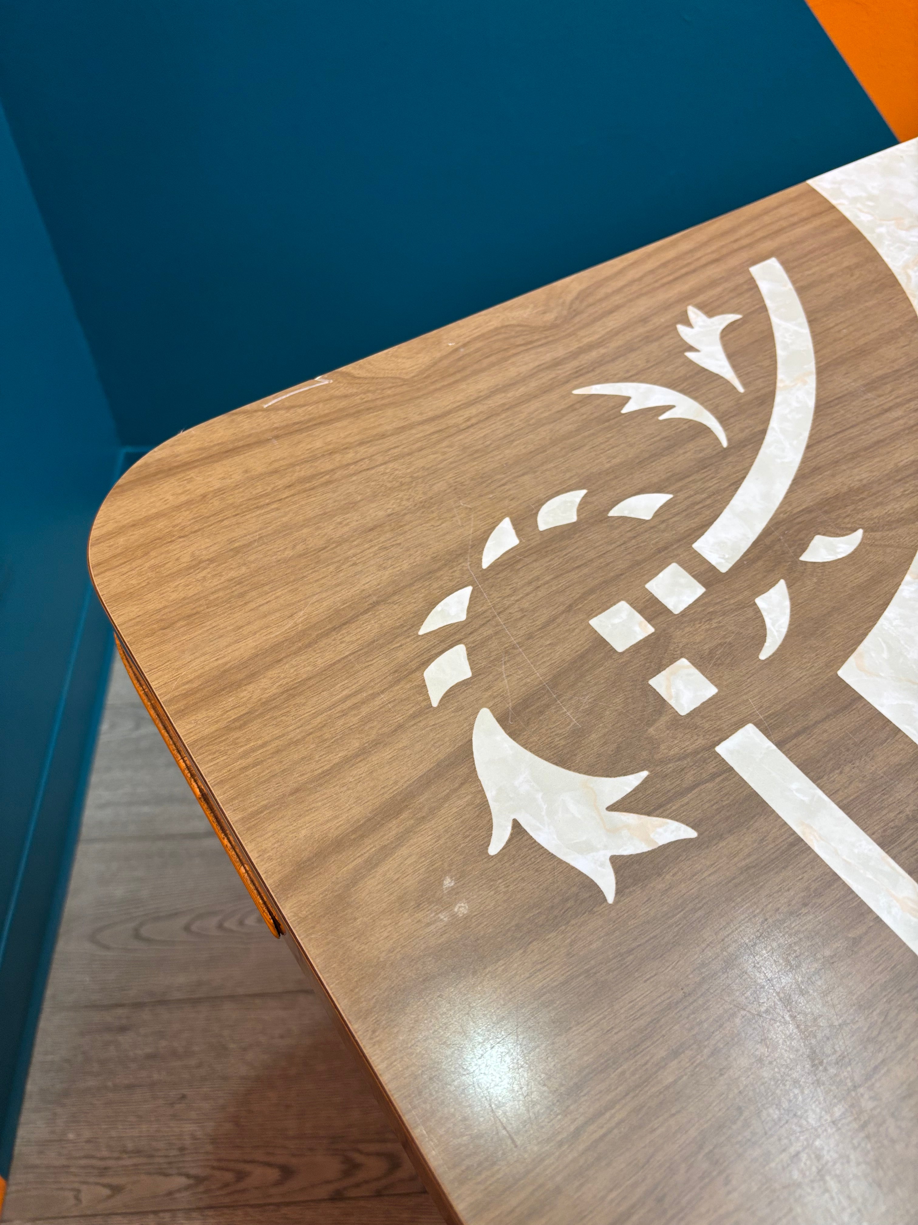 Metal Table with Hidden Leaf