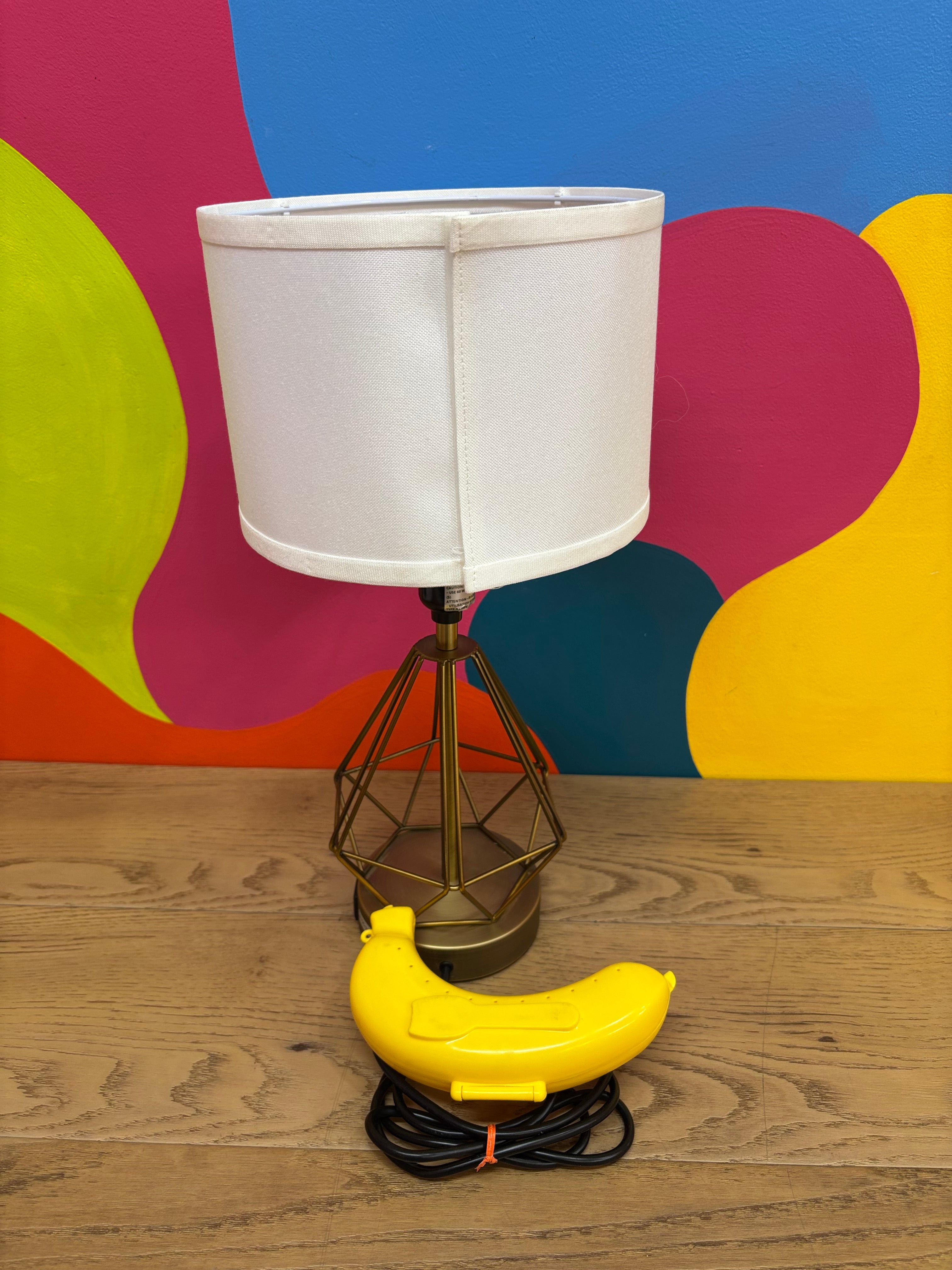 Gold Lamp with USB Ports (2 Available)