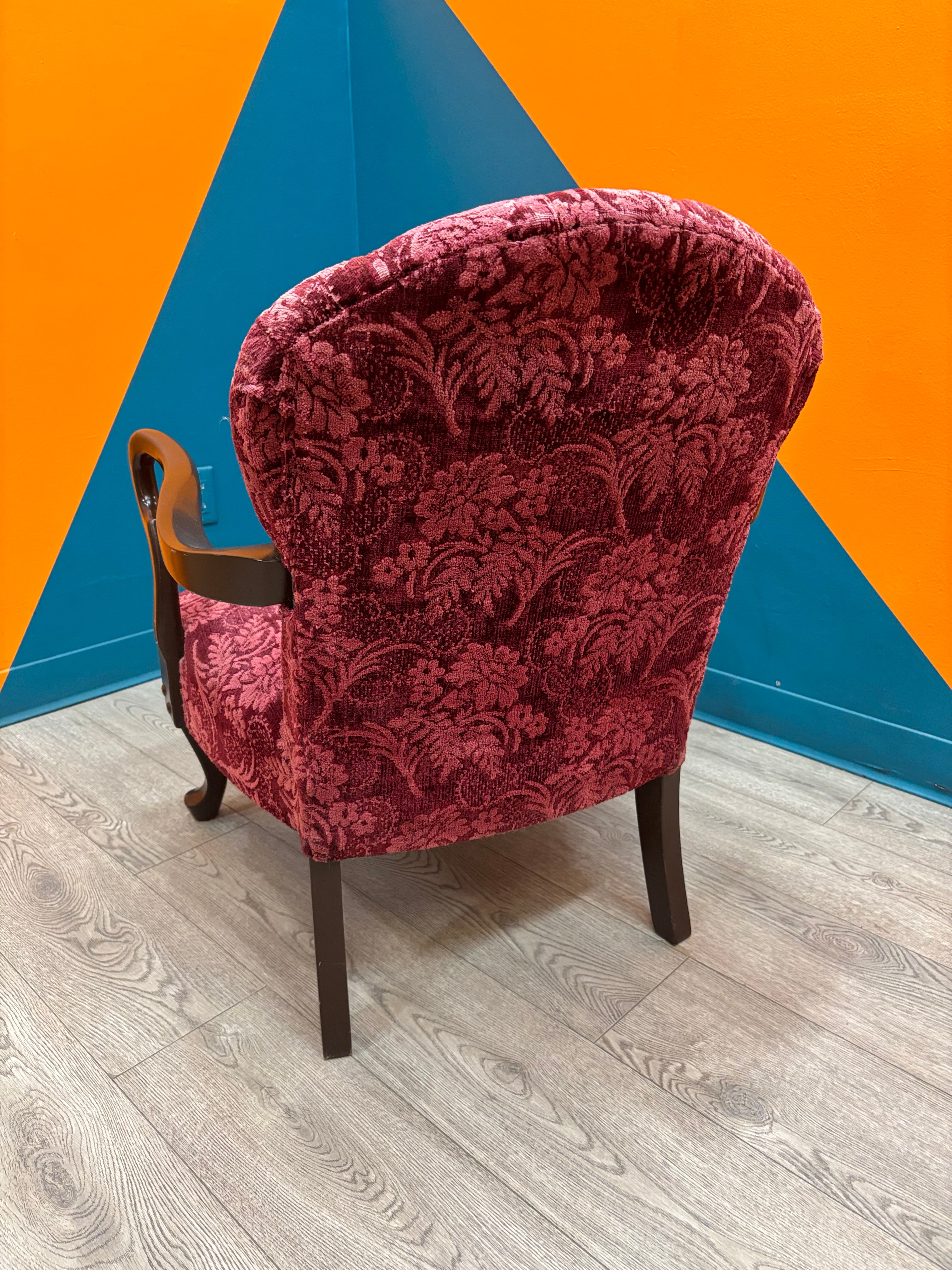 Cranberry Red Armchair
