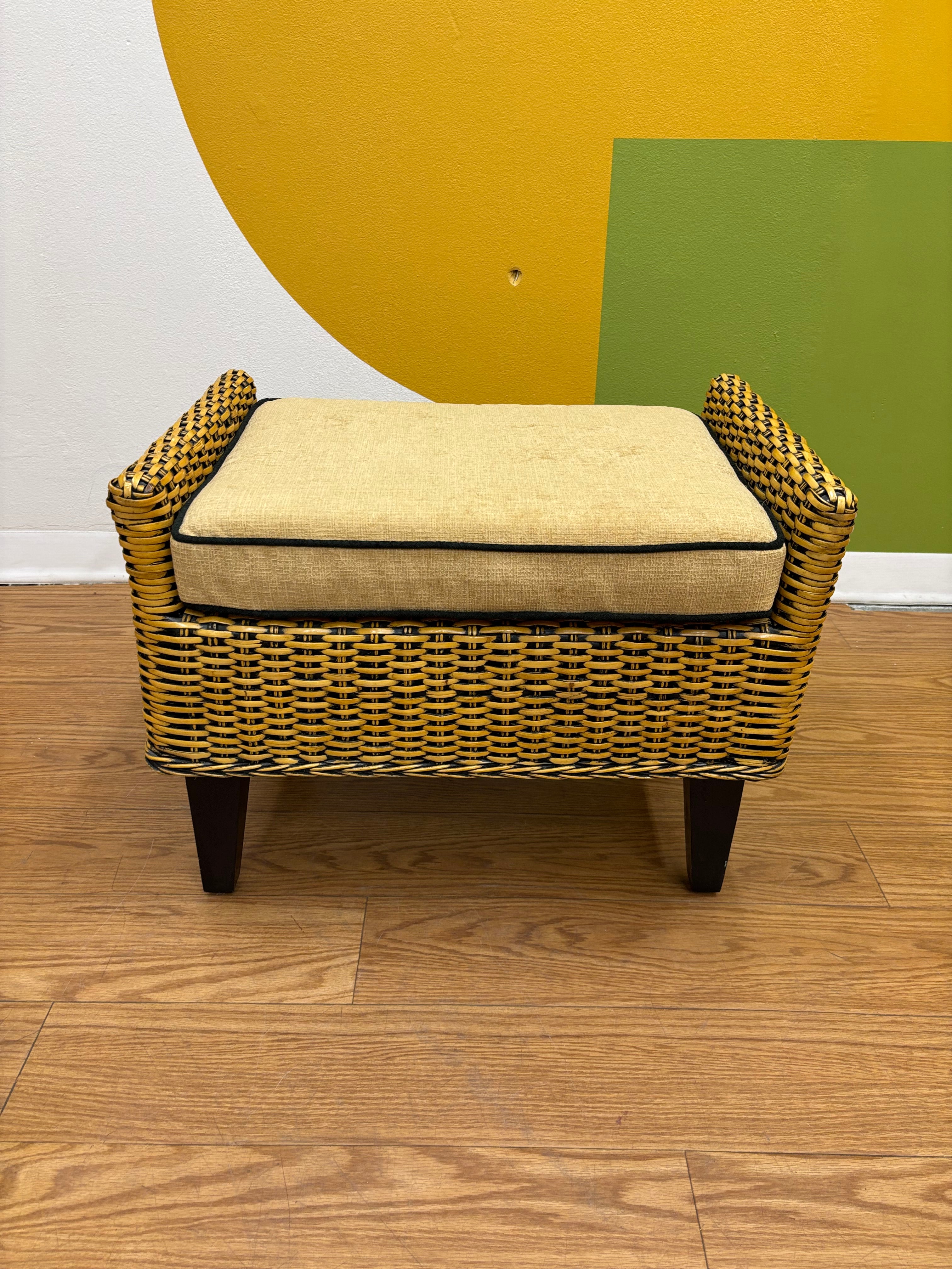 Wicker Ottoman