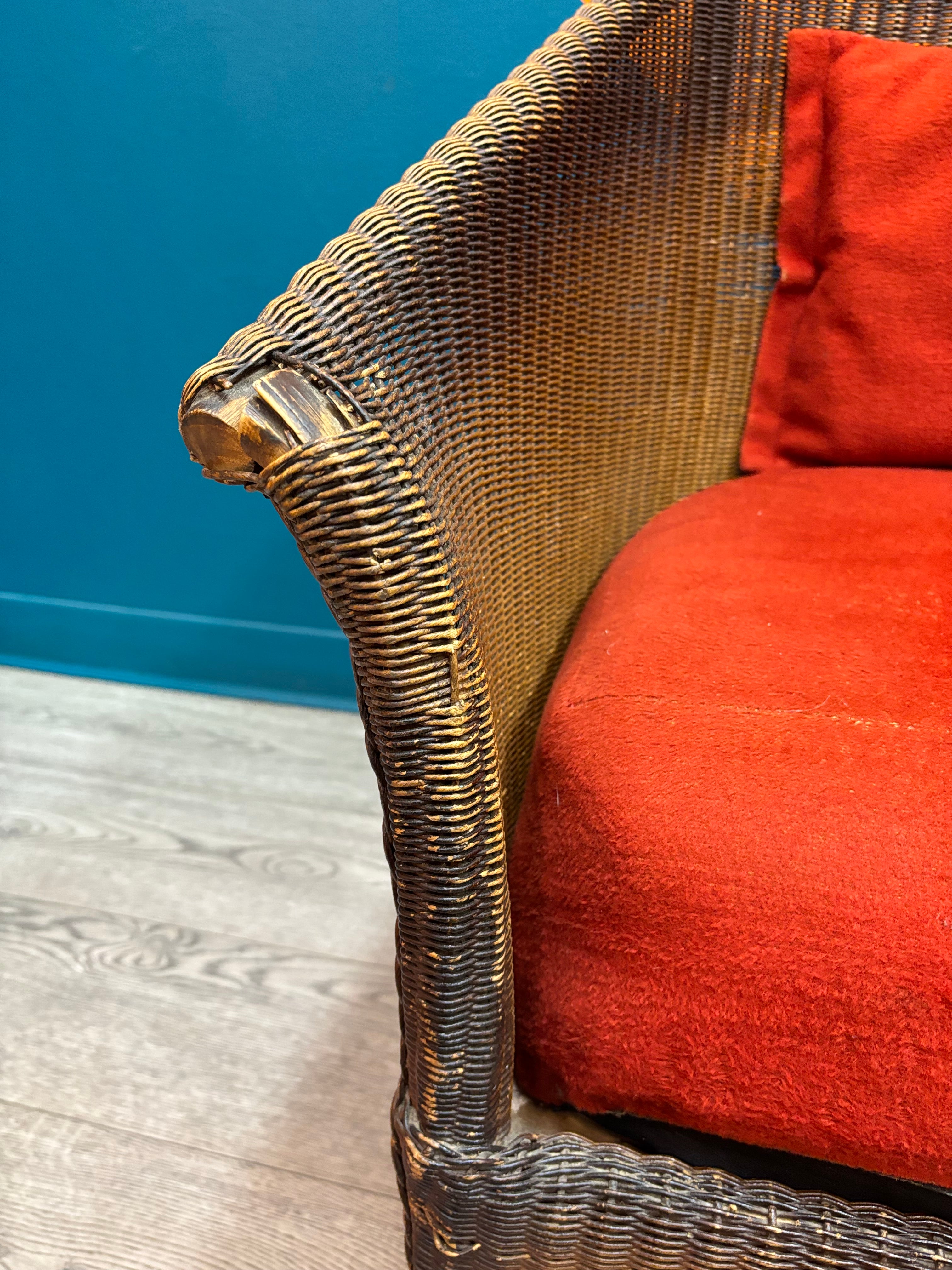Wicker Rocking Chair with Cushion