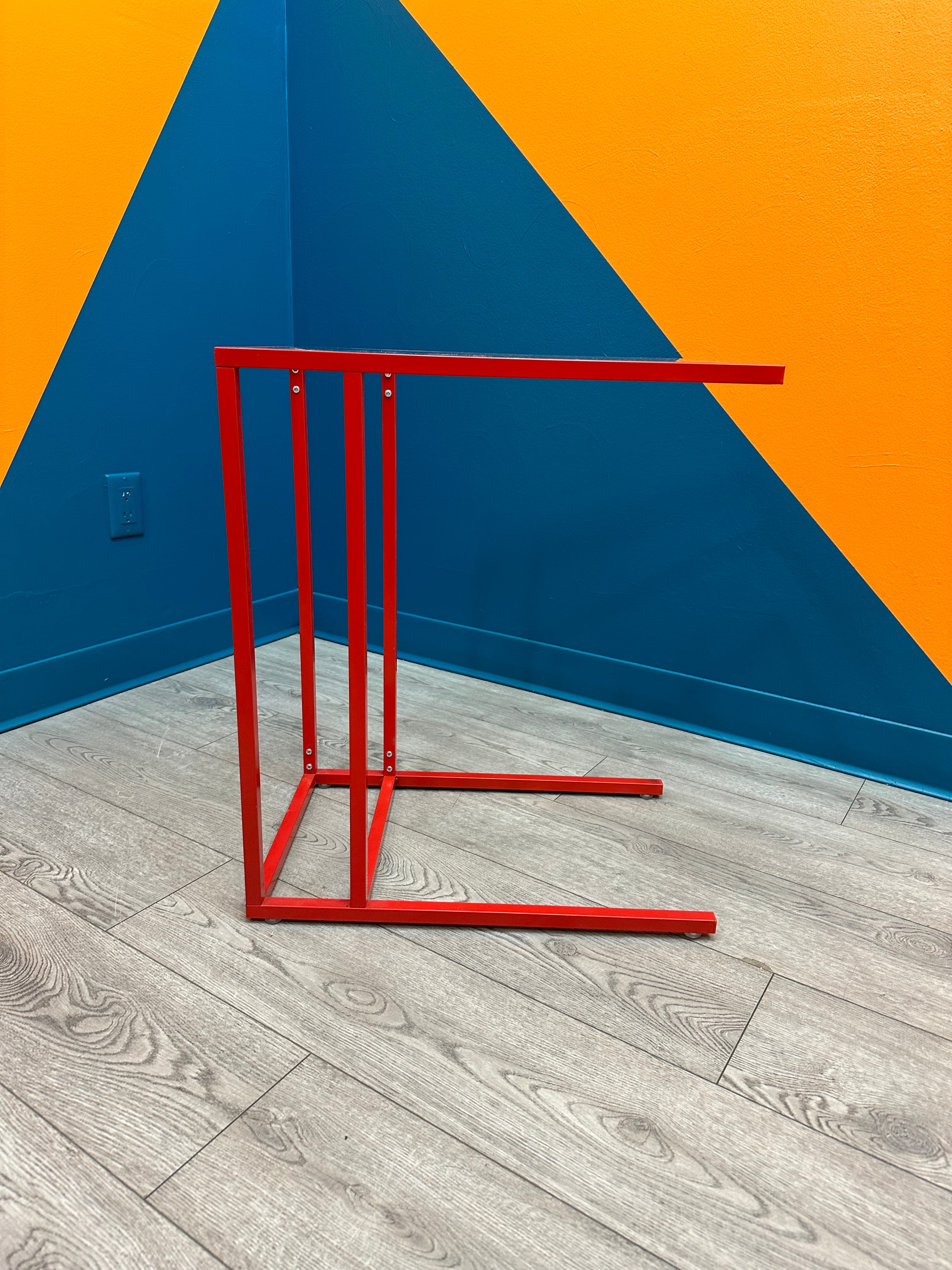 Red Glass Side Table