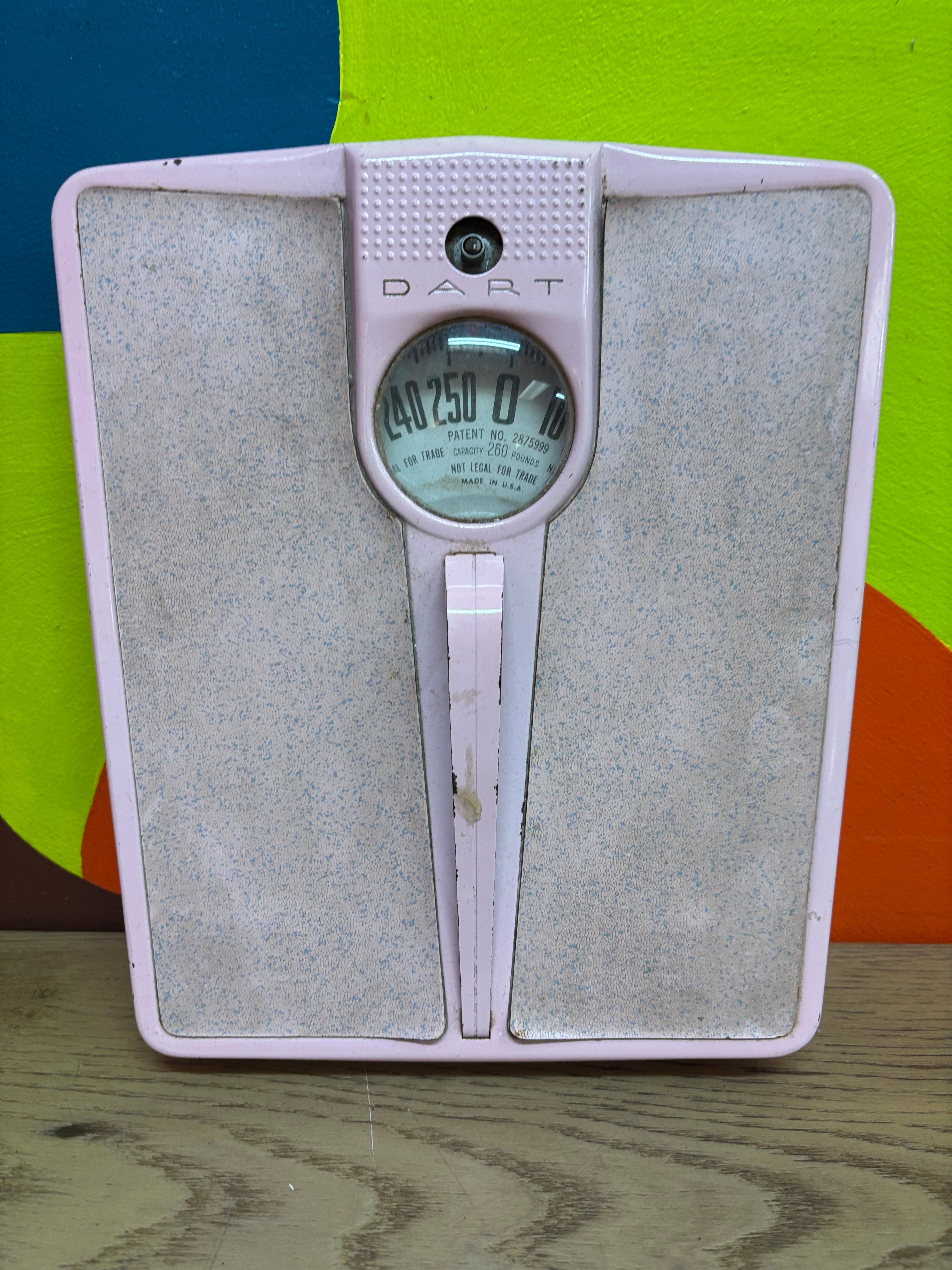 Pink Dart Bathroom Scale