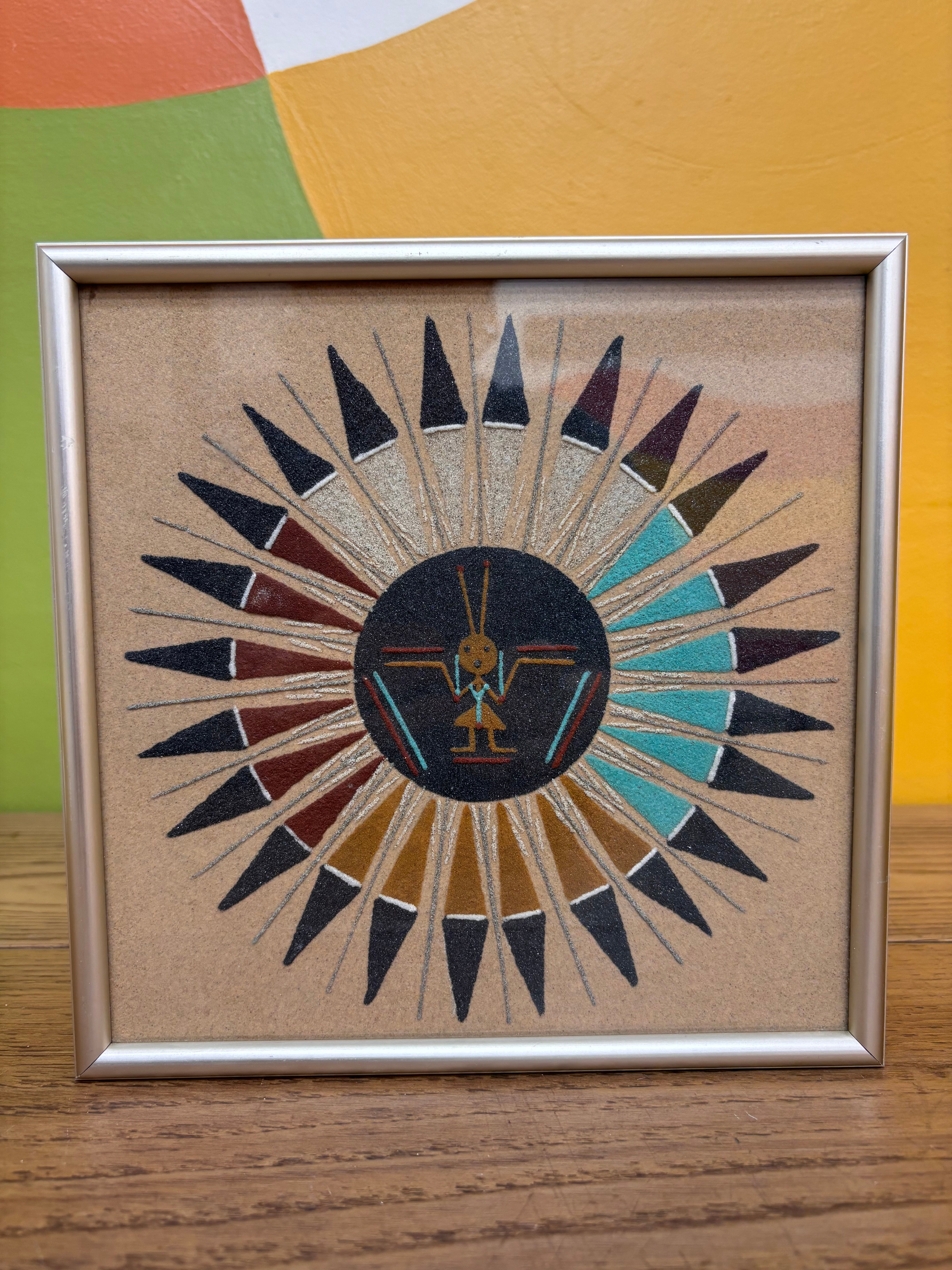Framed Navajo Sand Painting
