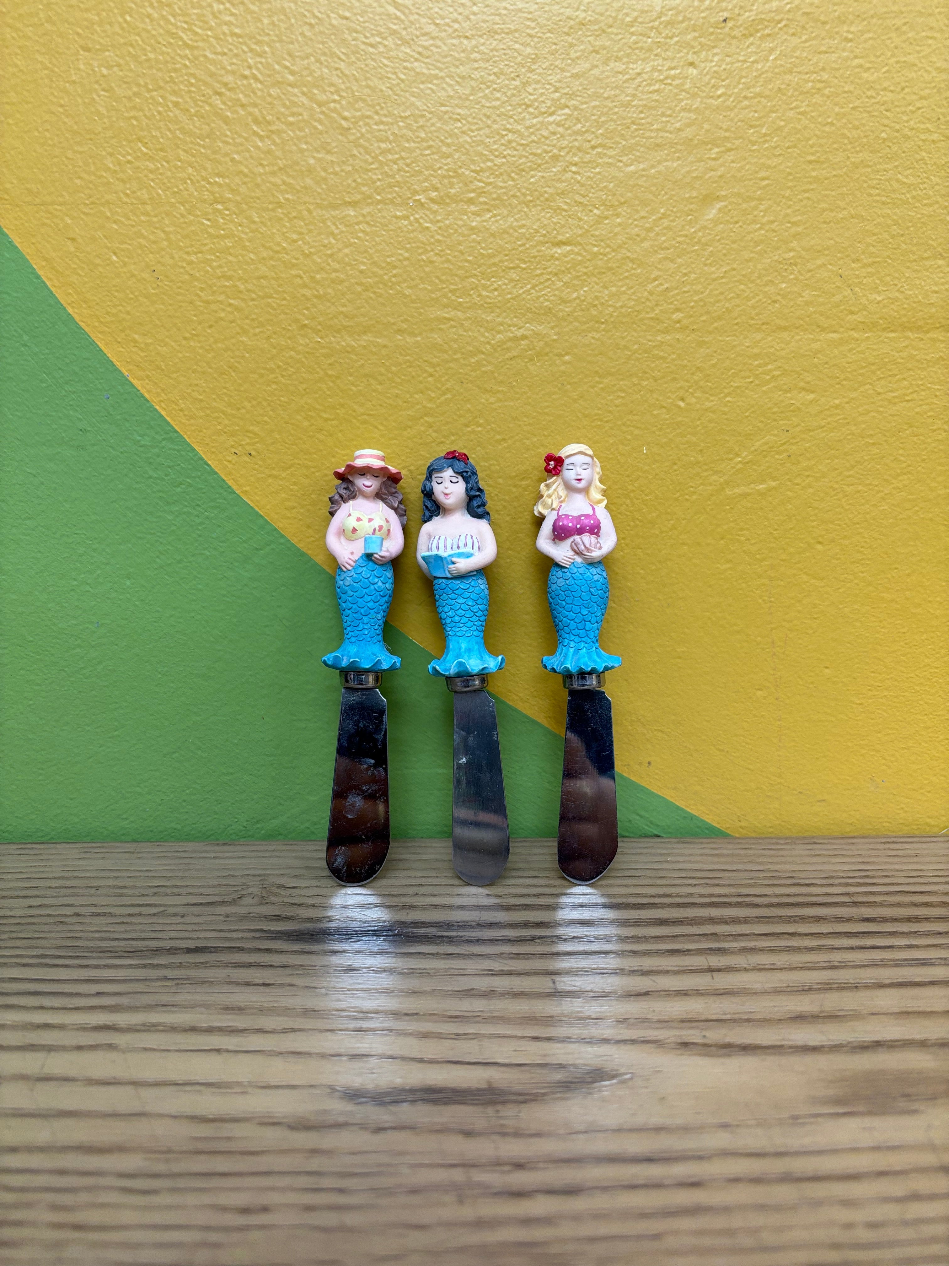 (3) Mermaid Cheese Spreaders