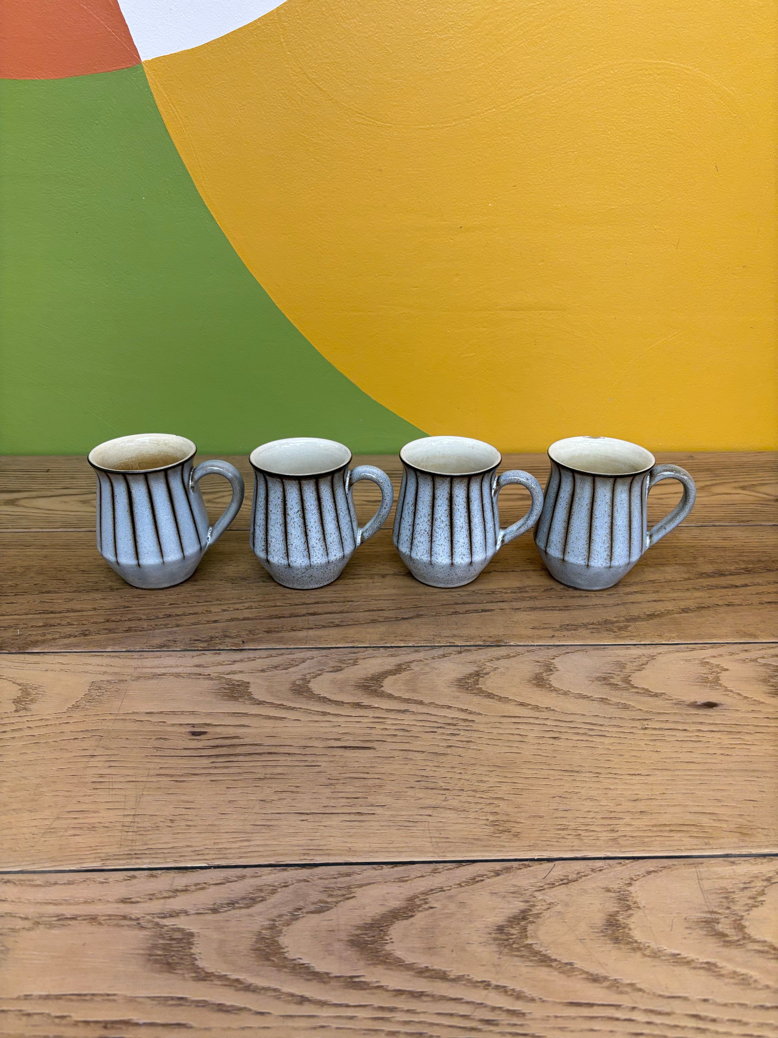 (4) Denby Studio Mugs