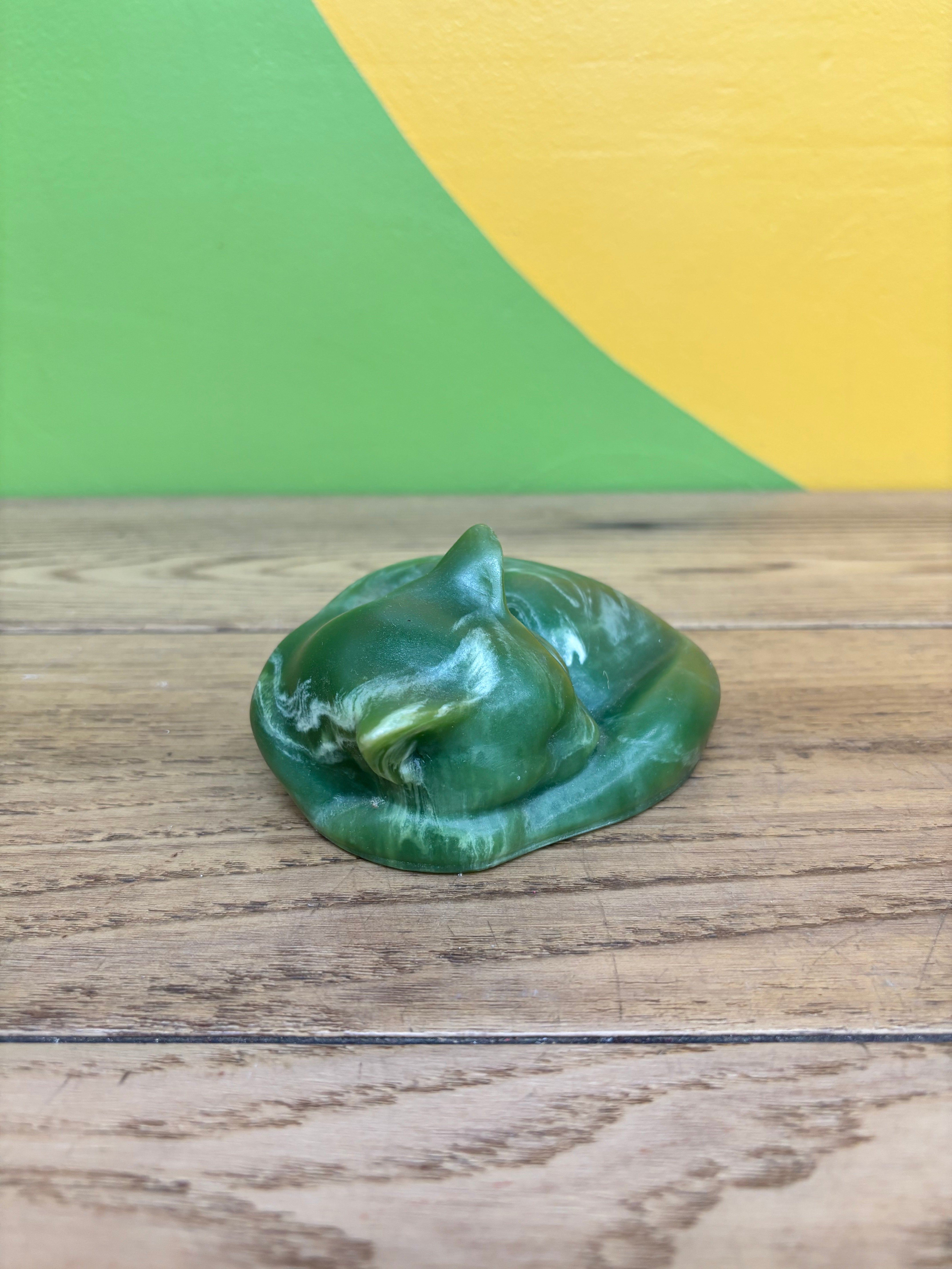 Green Cat Statue