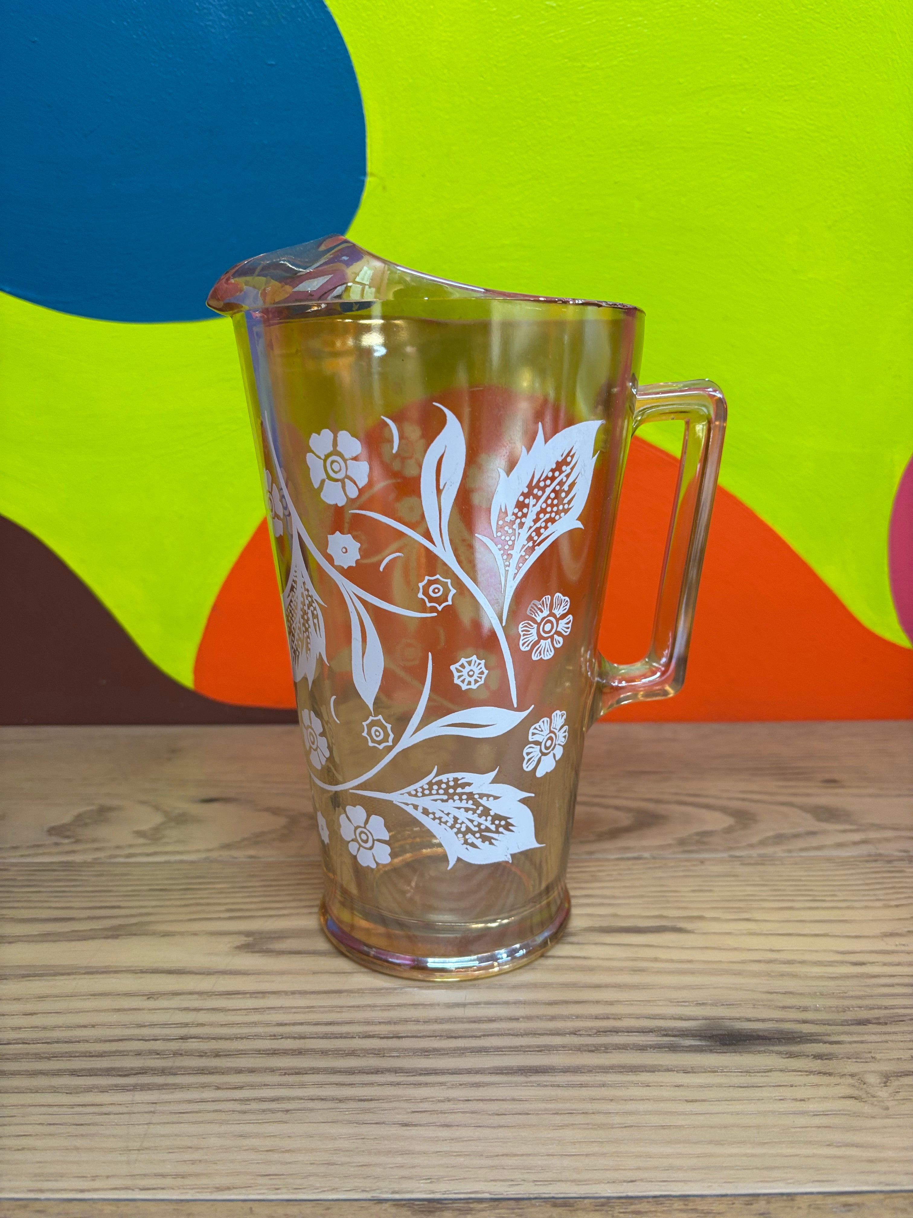 Iridescent Glass Pitcher