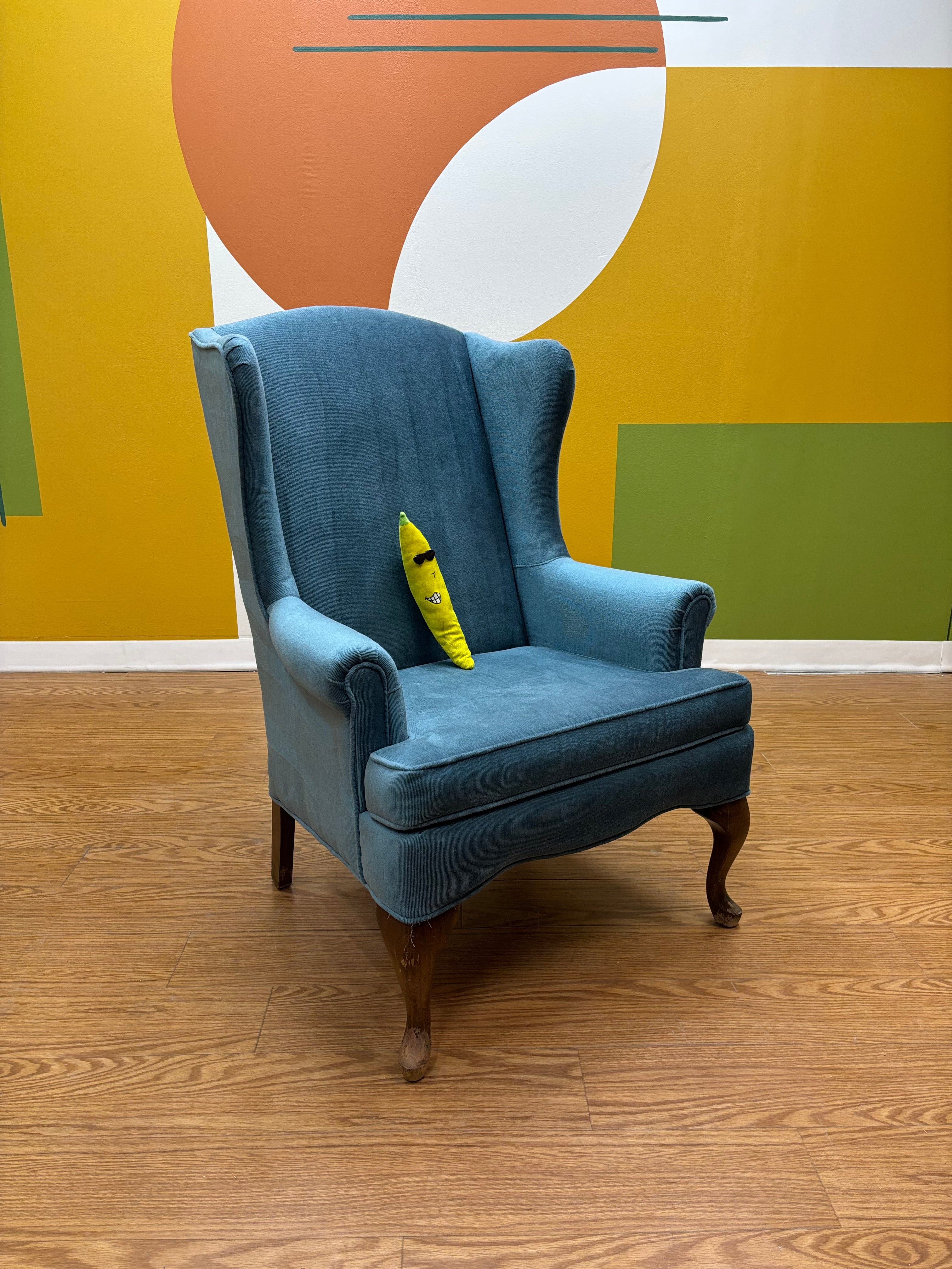 Blue Wingback Chair