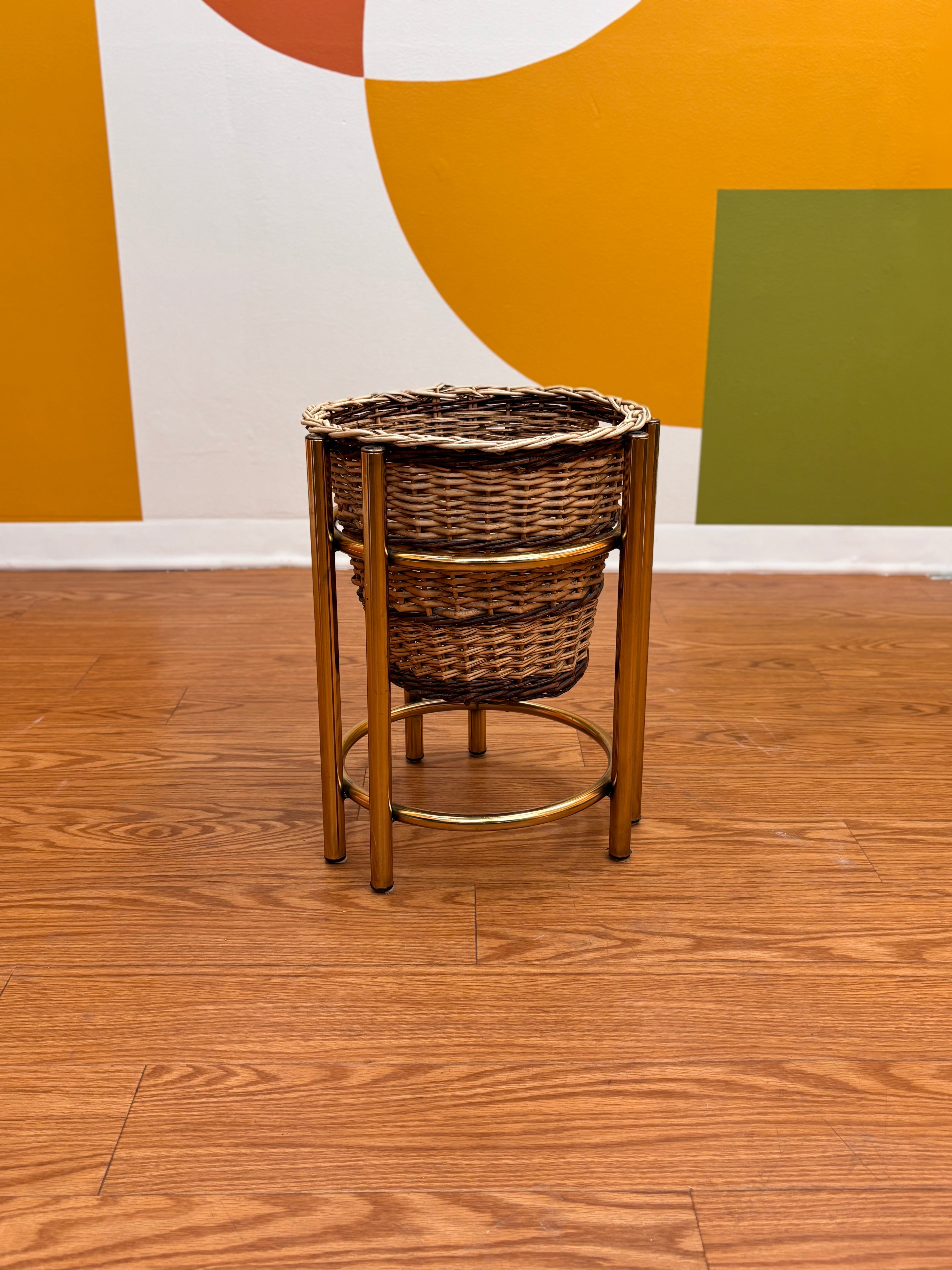 Wicker Basket Planter