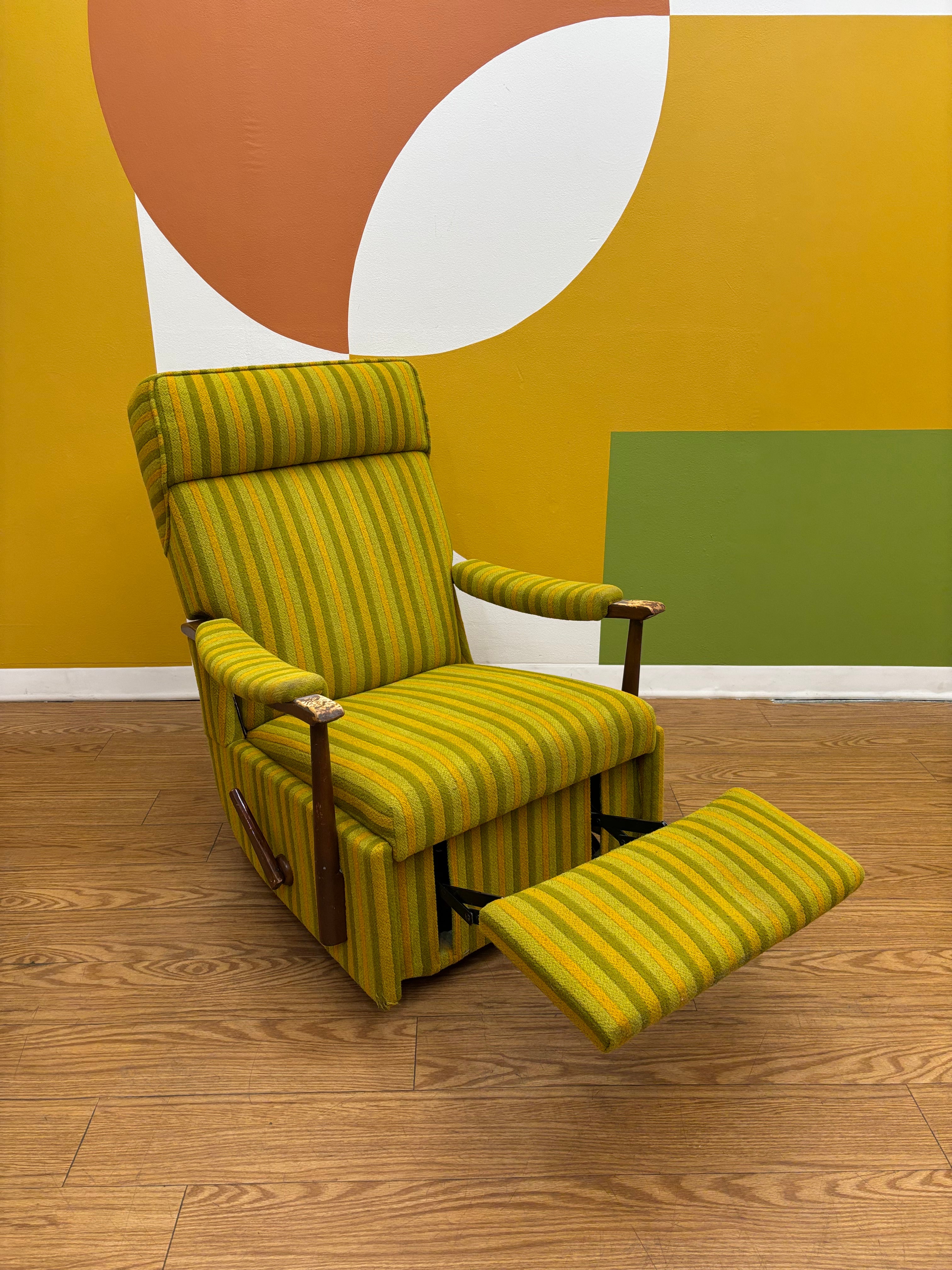 Striped Reclining Armchair