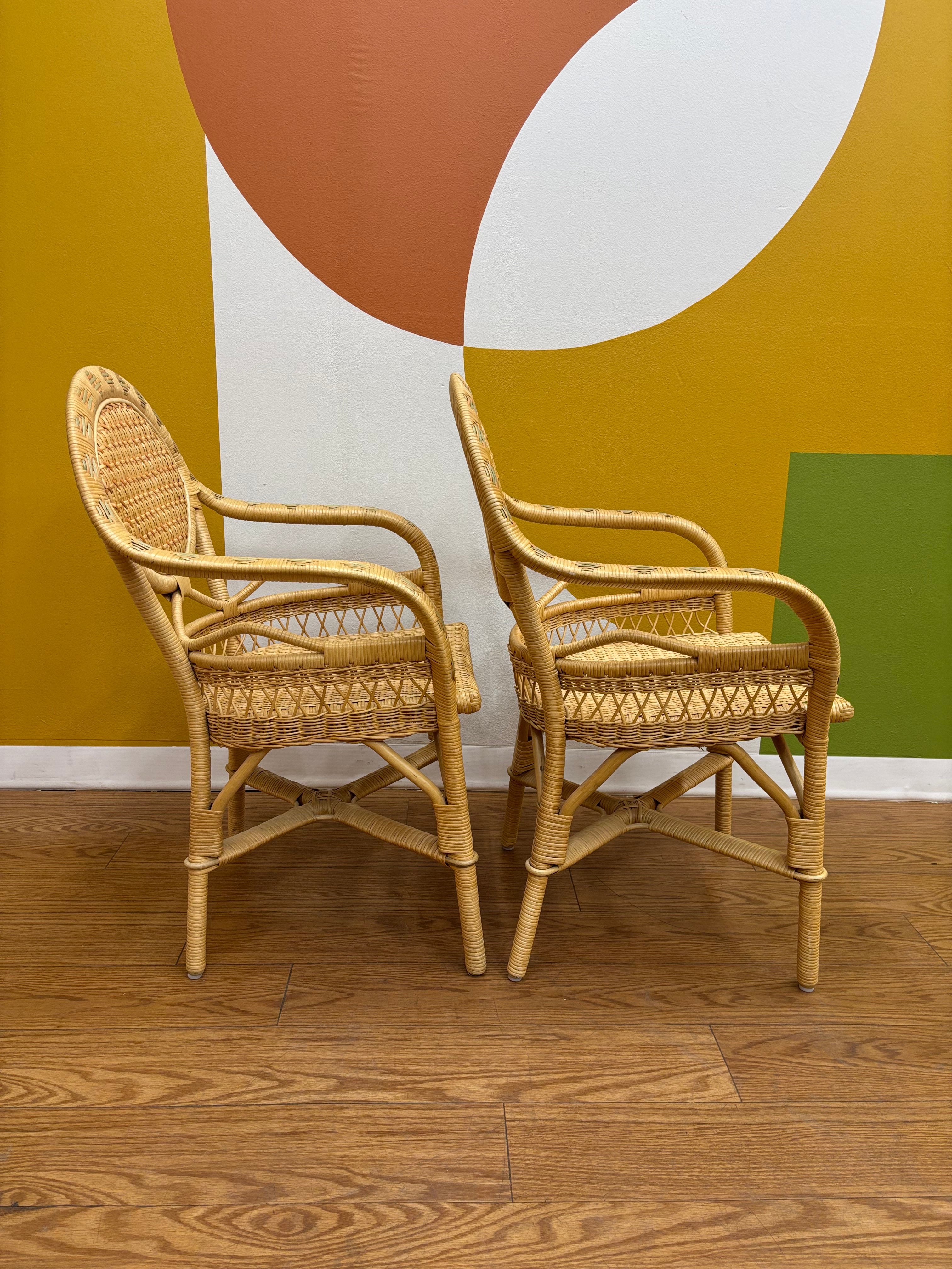 (2) Wicker Armchairs