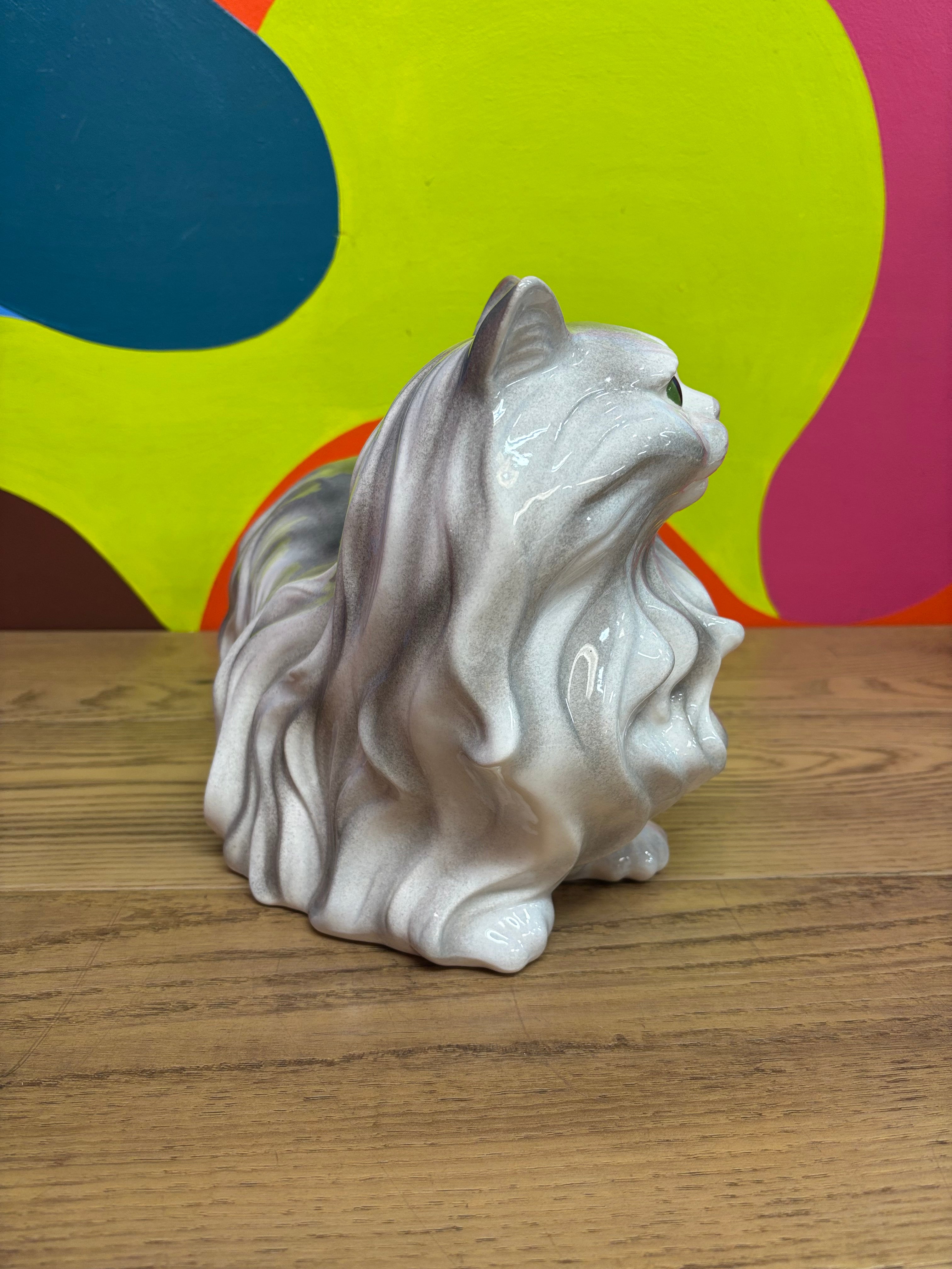 Ceramic Persian Cat Statue