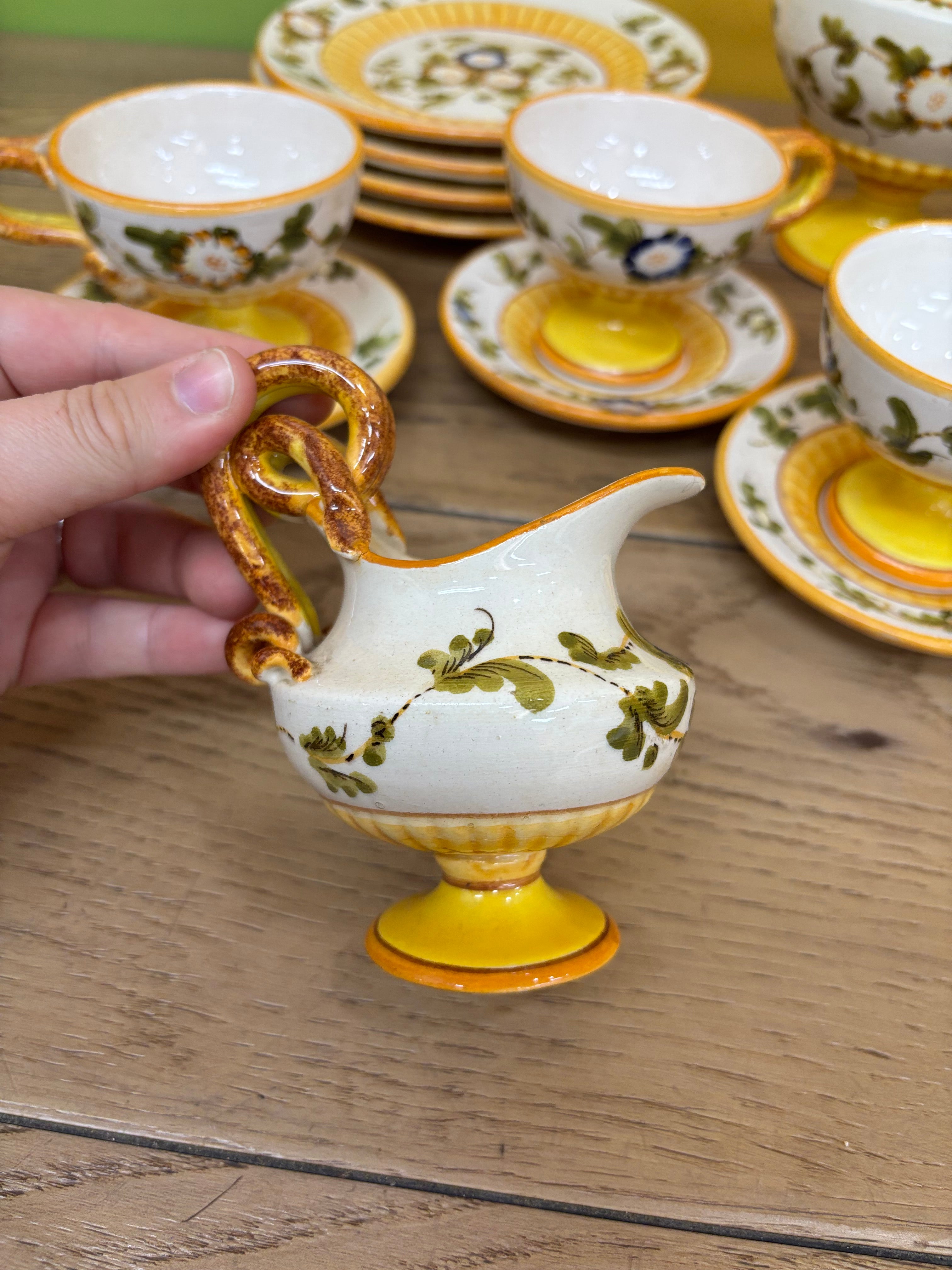 Hand Painted Ceramic Teapot Set