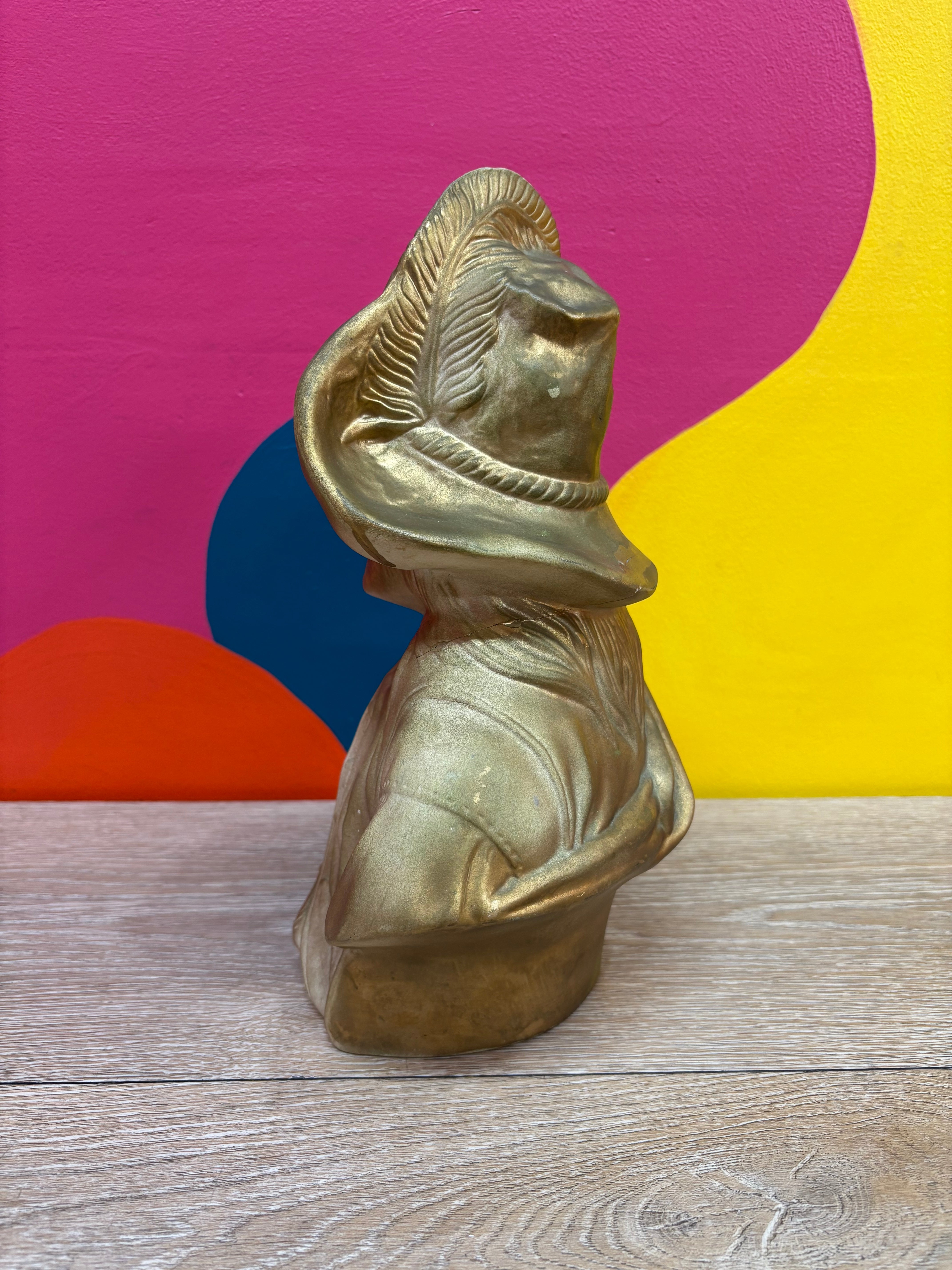 Gold Ceramic Bust