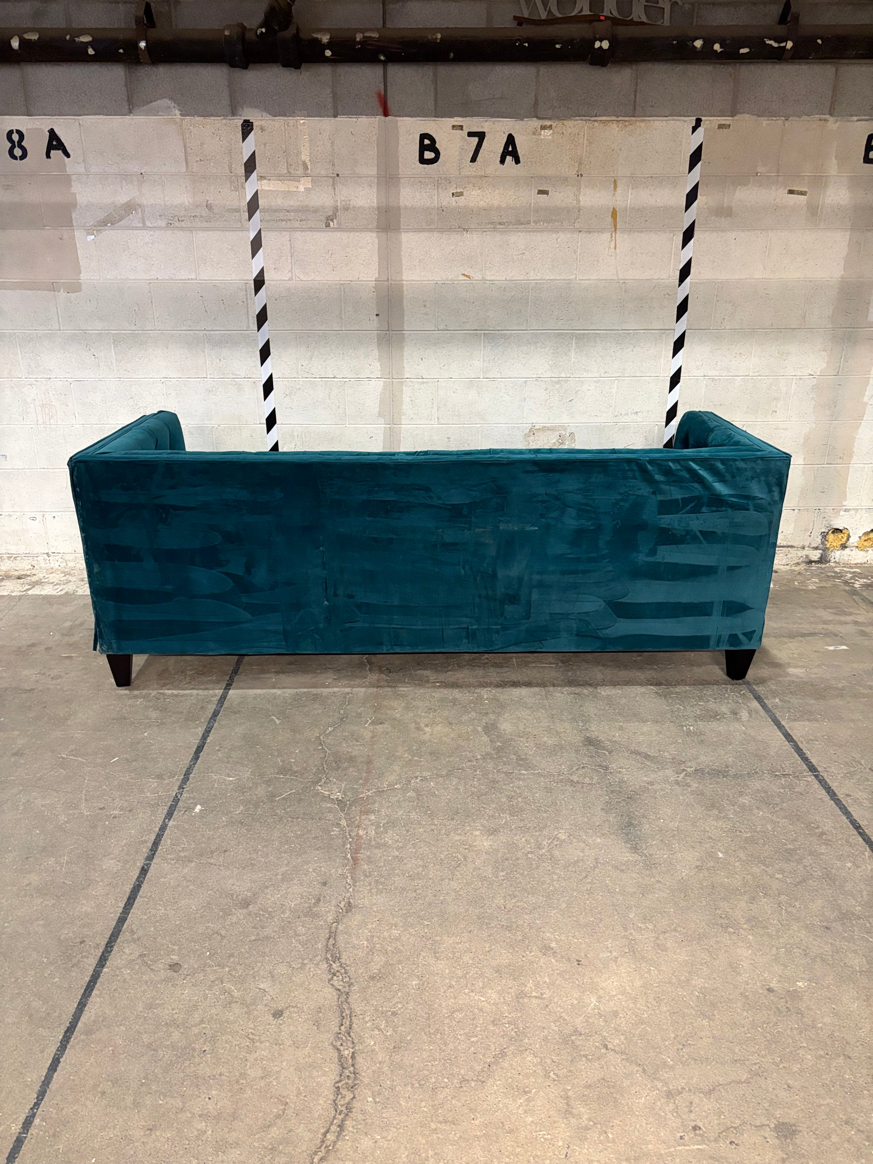 Blue Velvet Sofa