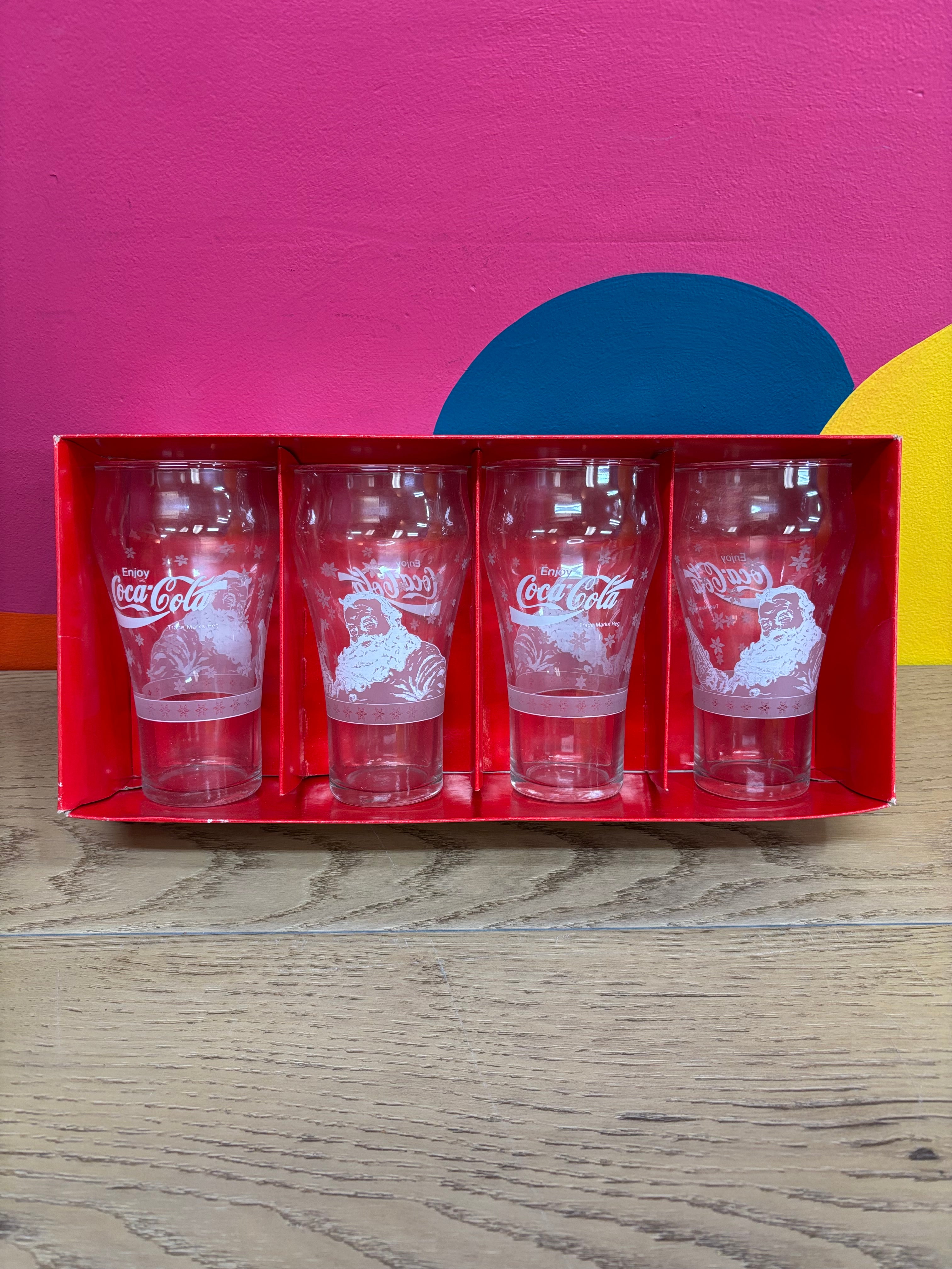 Coca Cola Santa Glass Set