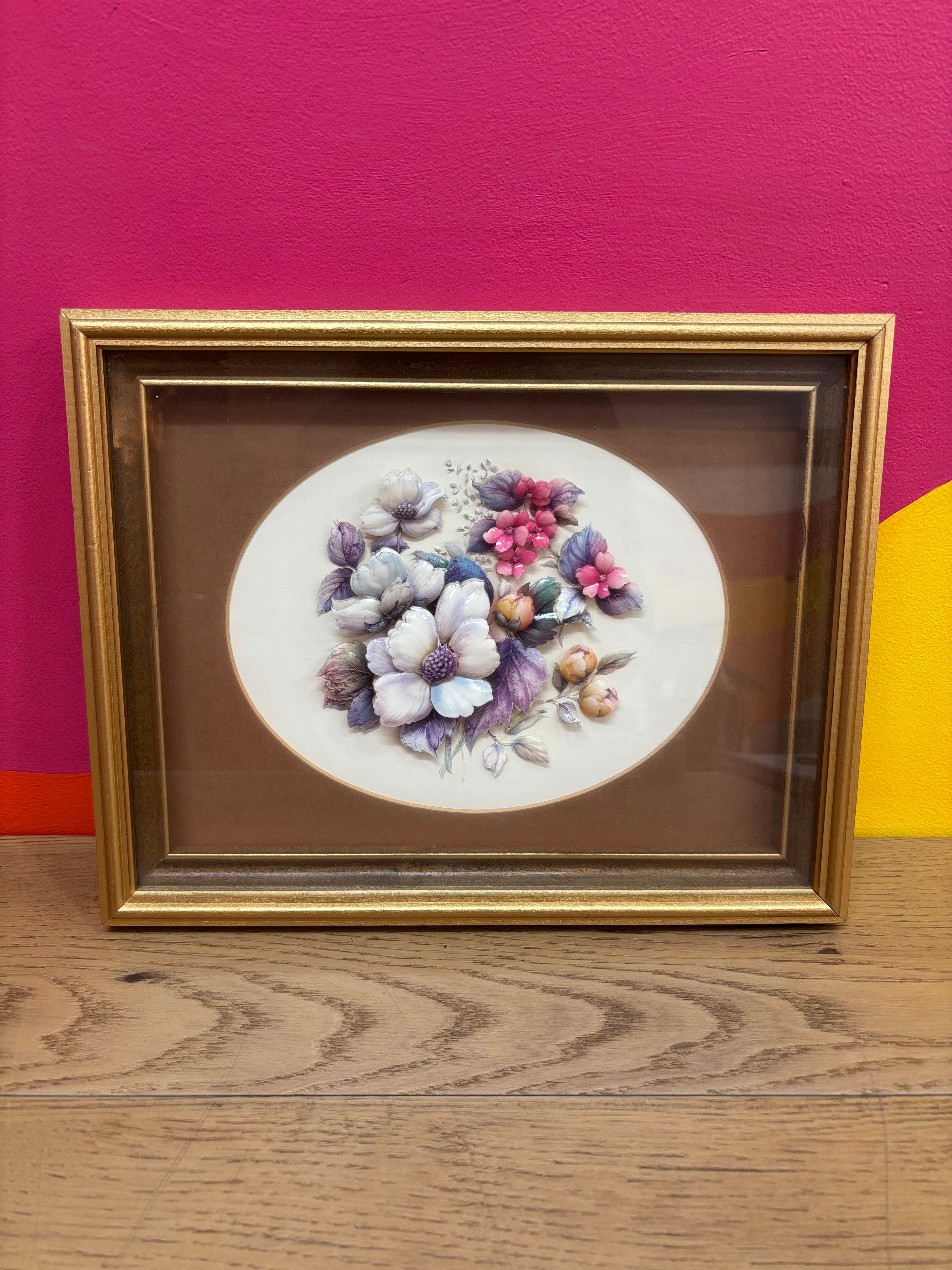 Framed 3D Flower Art