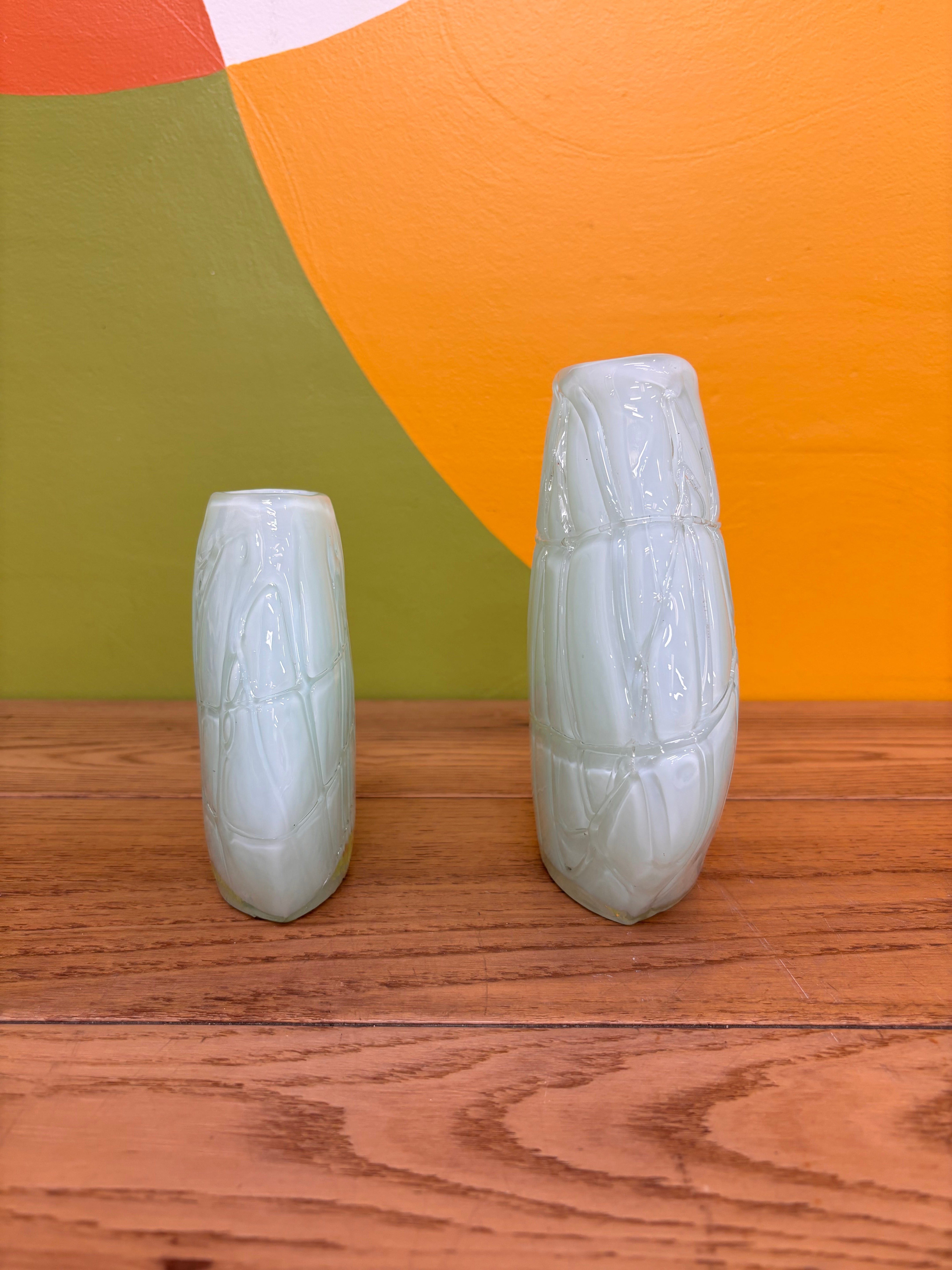 Set of Two Glass Vases