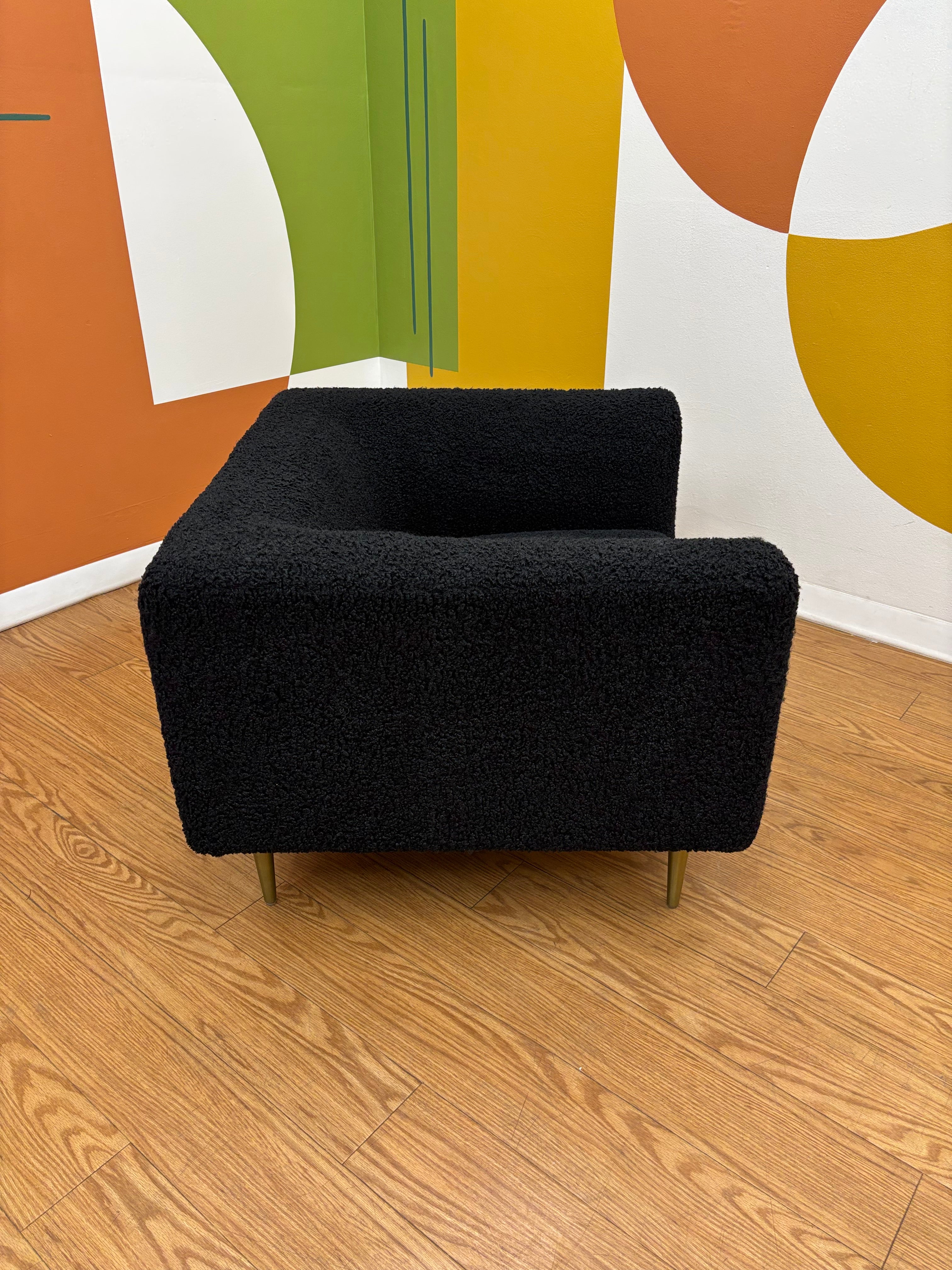 Oversized Square Sherpa Armchair (2 available)