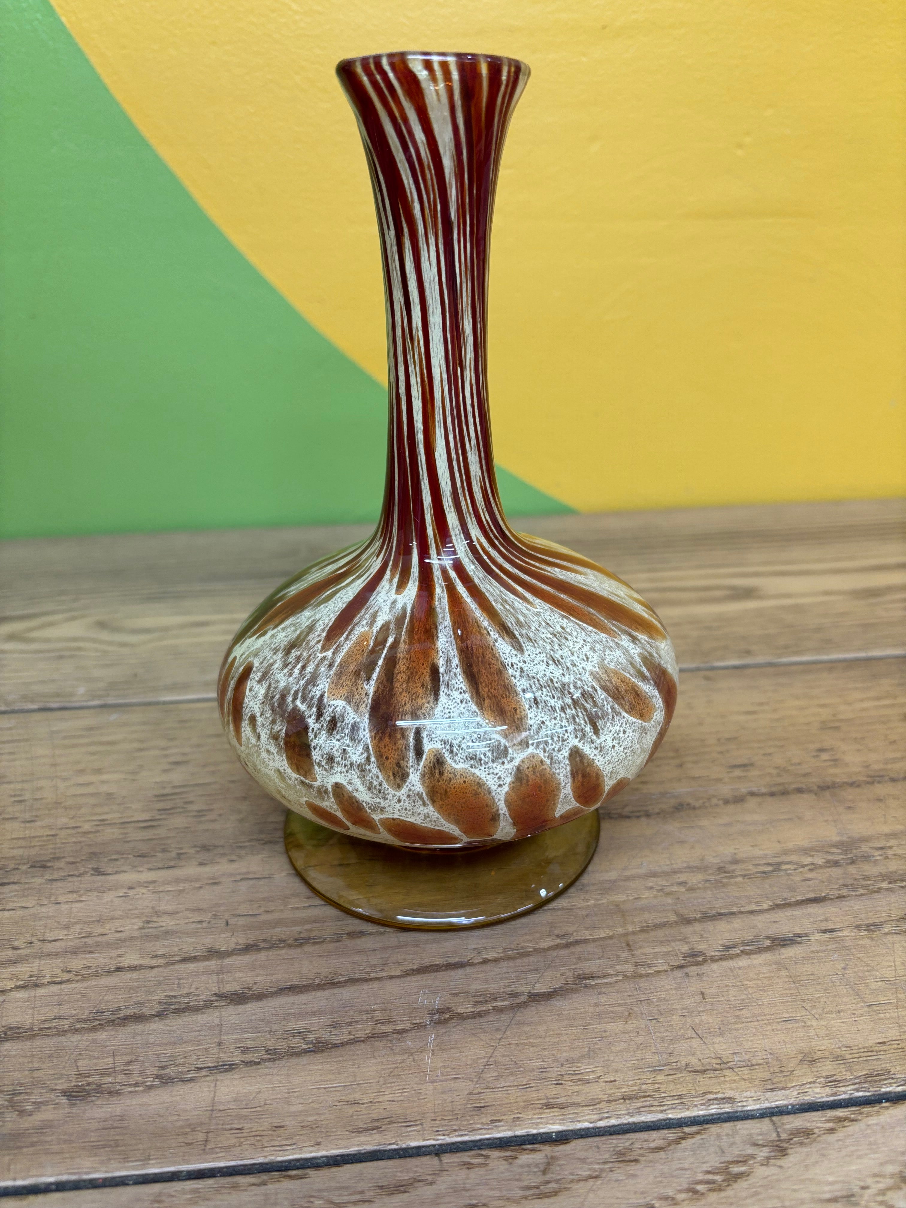 Small Brown Glass Vase