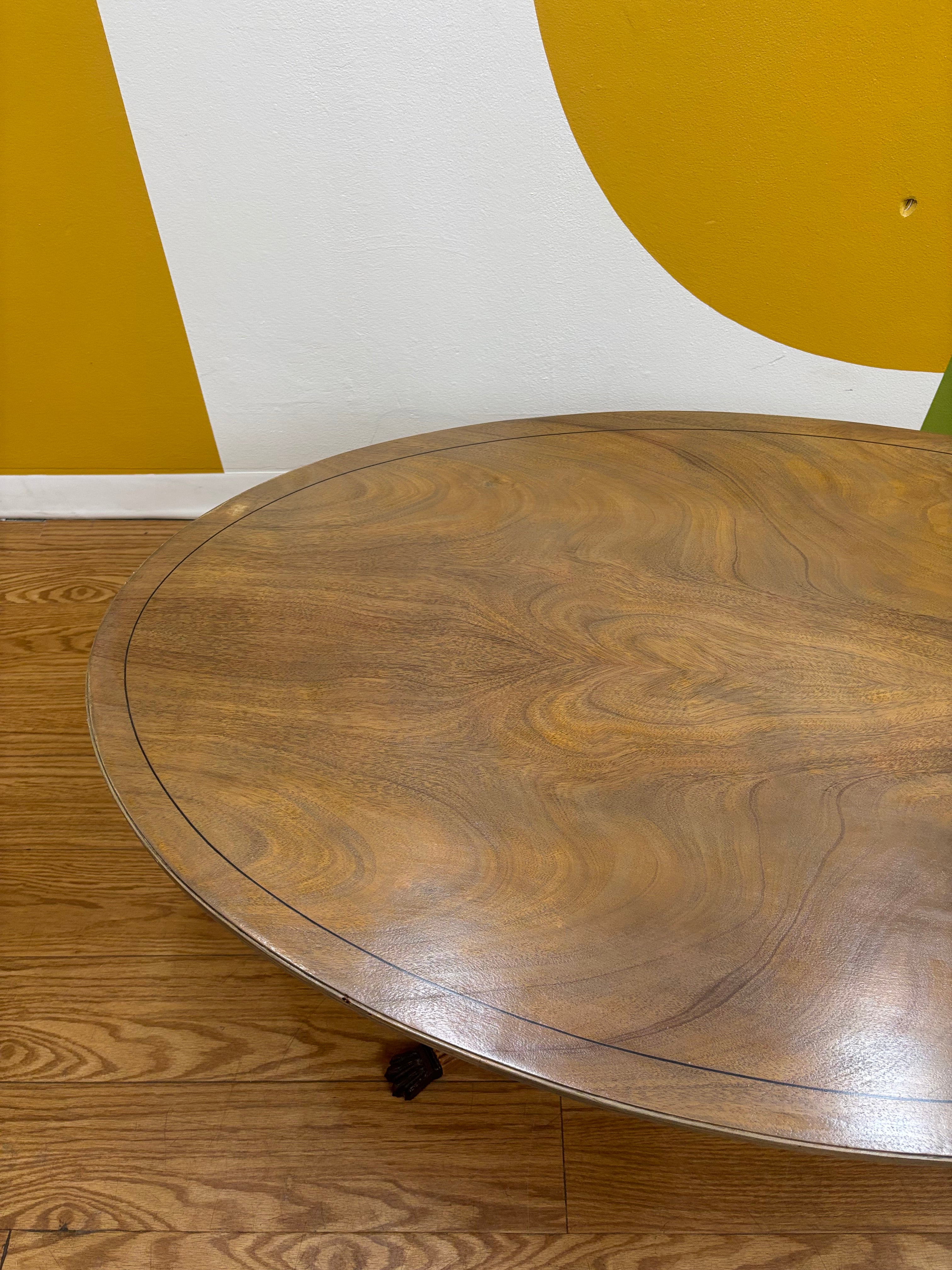 Wood Oval Coffee Table