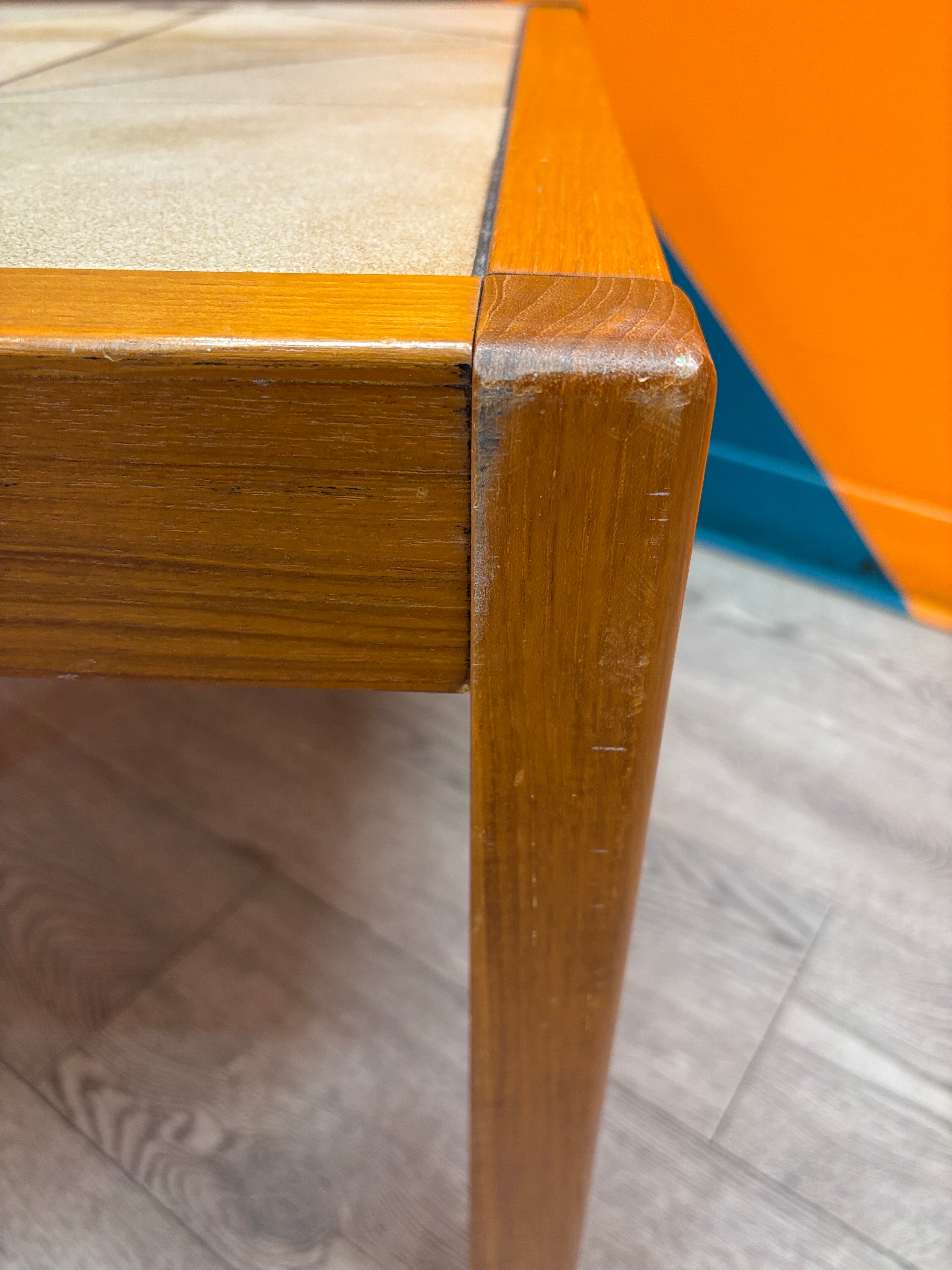 Tile Top Wood Side Table (Made in Denmark)