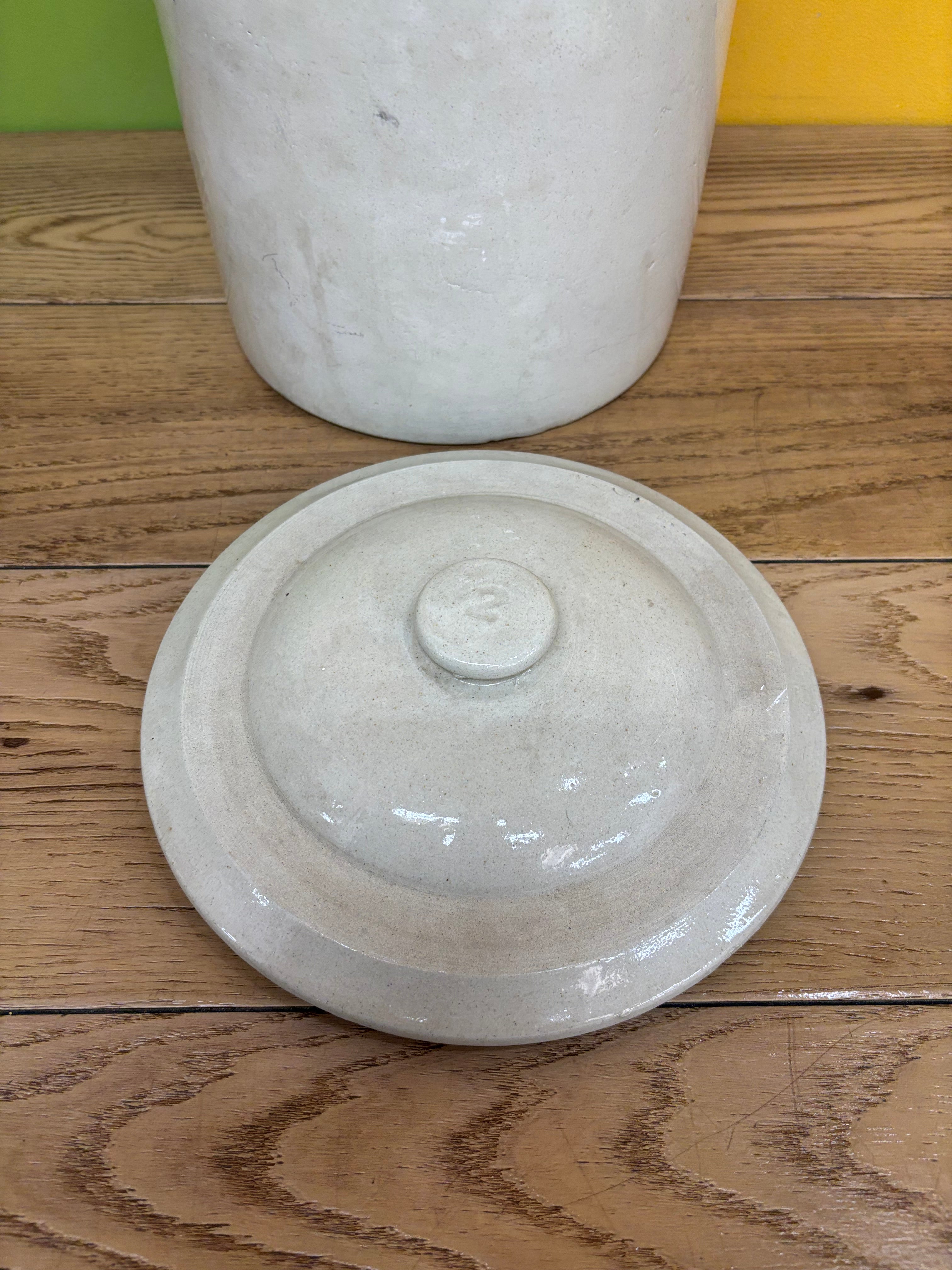 Stoneware Crock - 2 Gallon with Lid