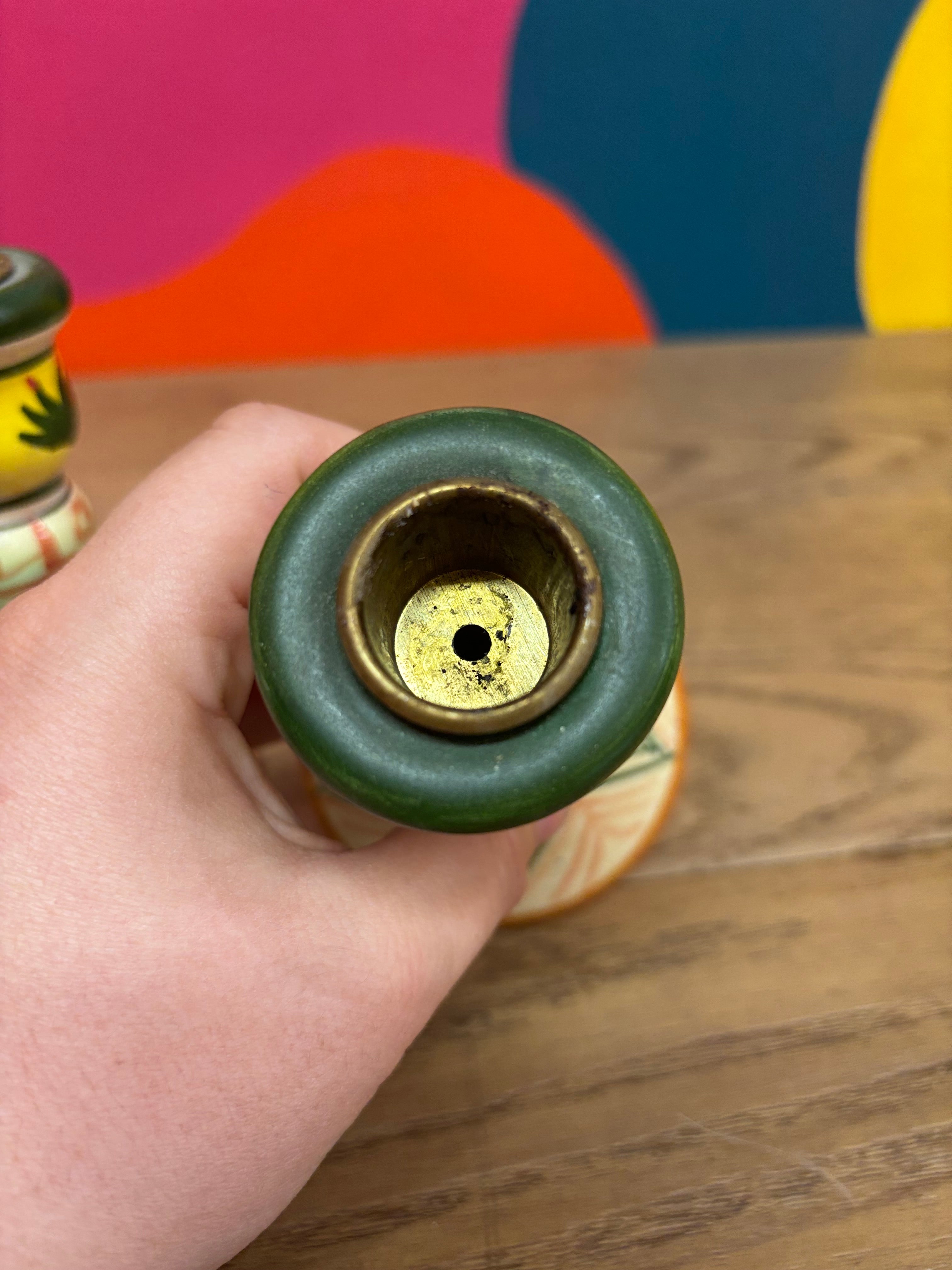 Hand Painted Candle Stick Holders