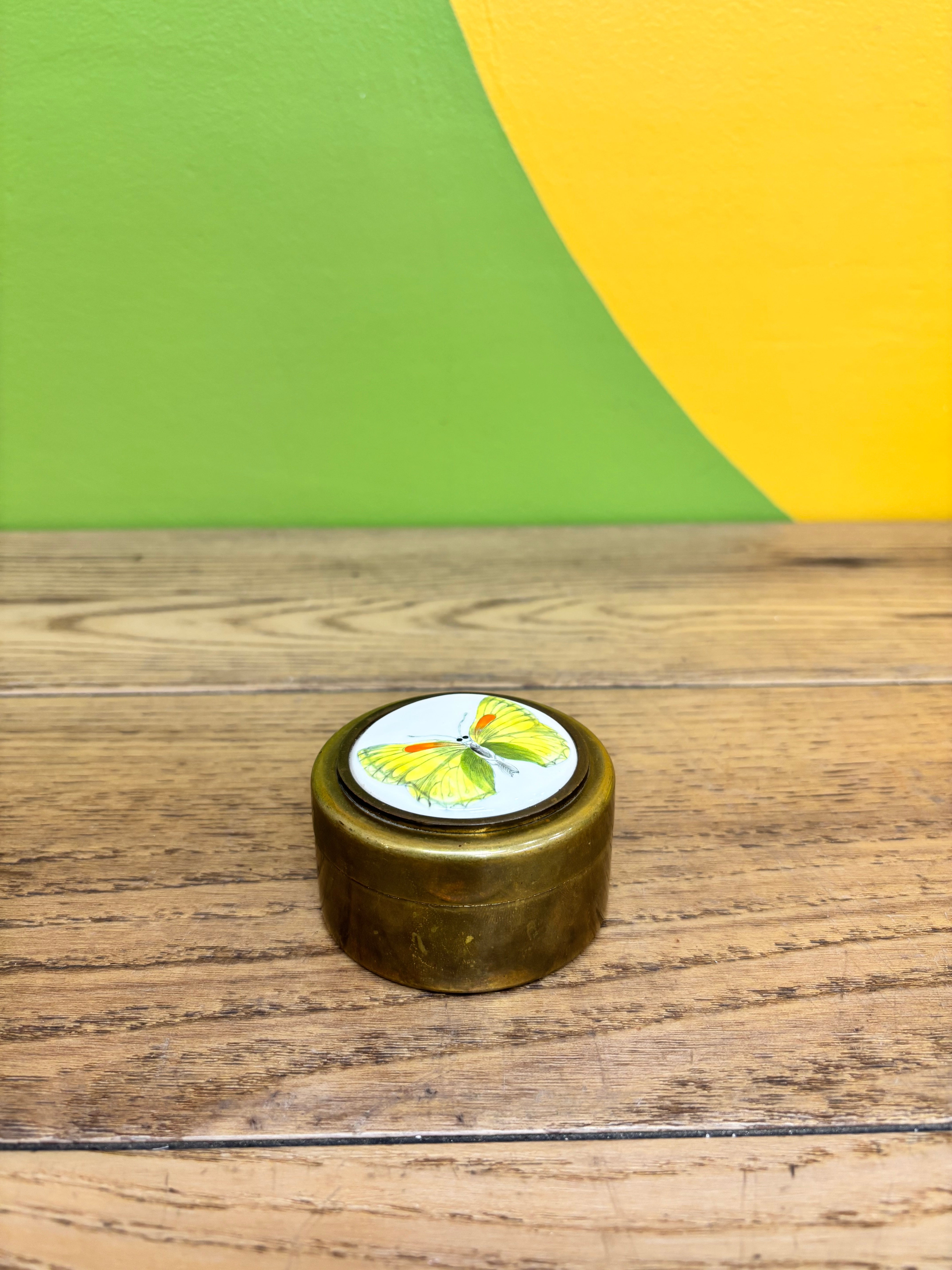 Brass Butterfly Trinket Box
