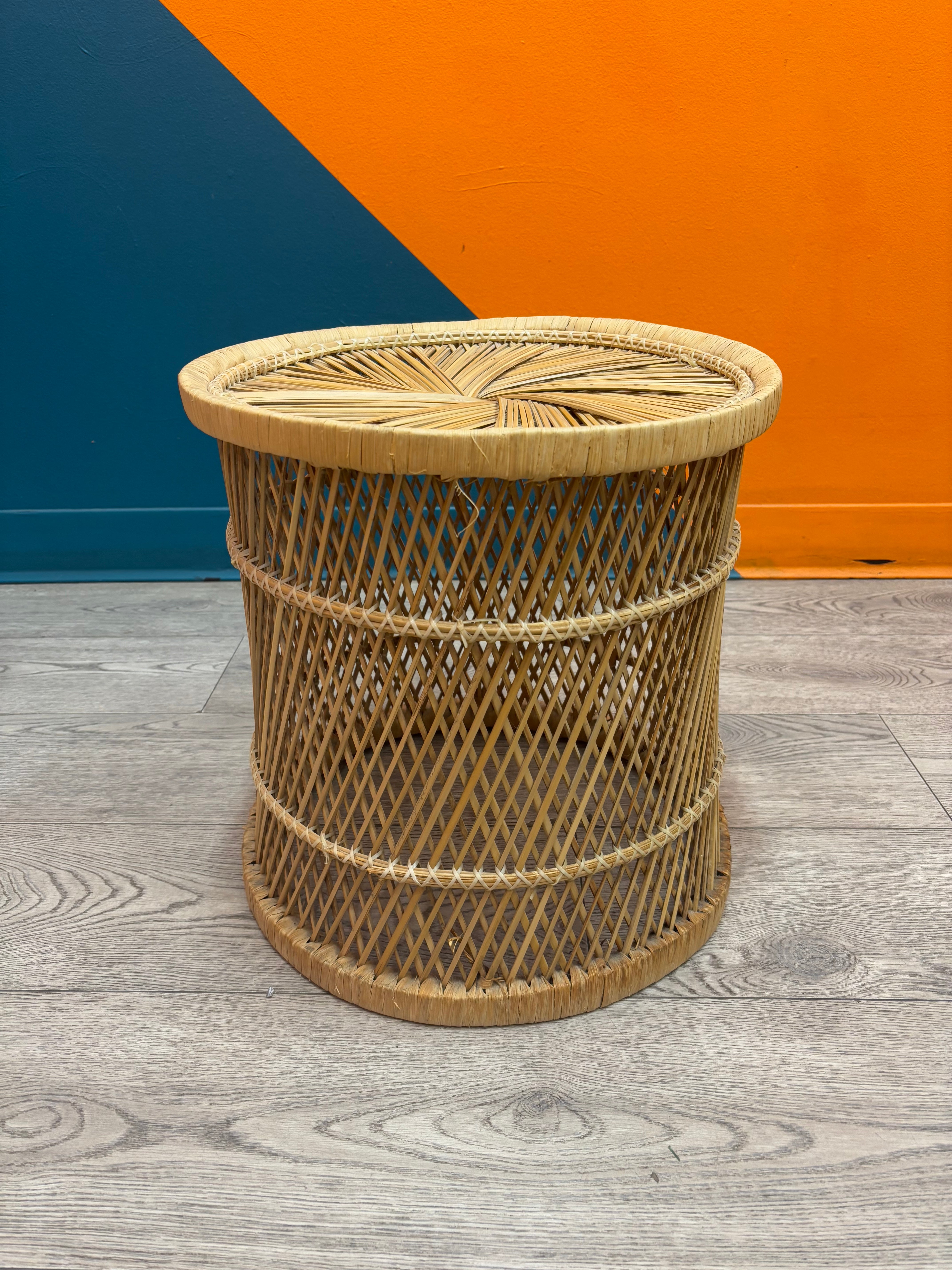 Small Wicker Side Table