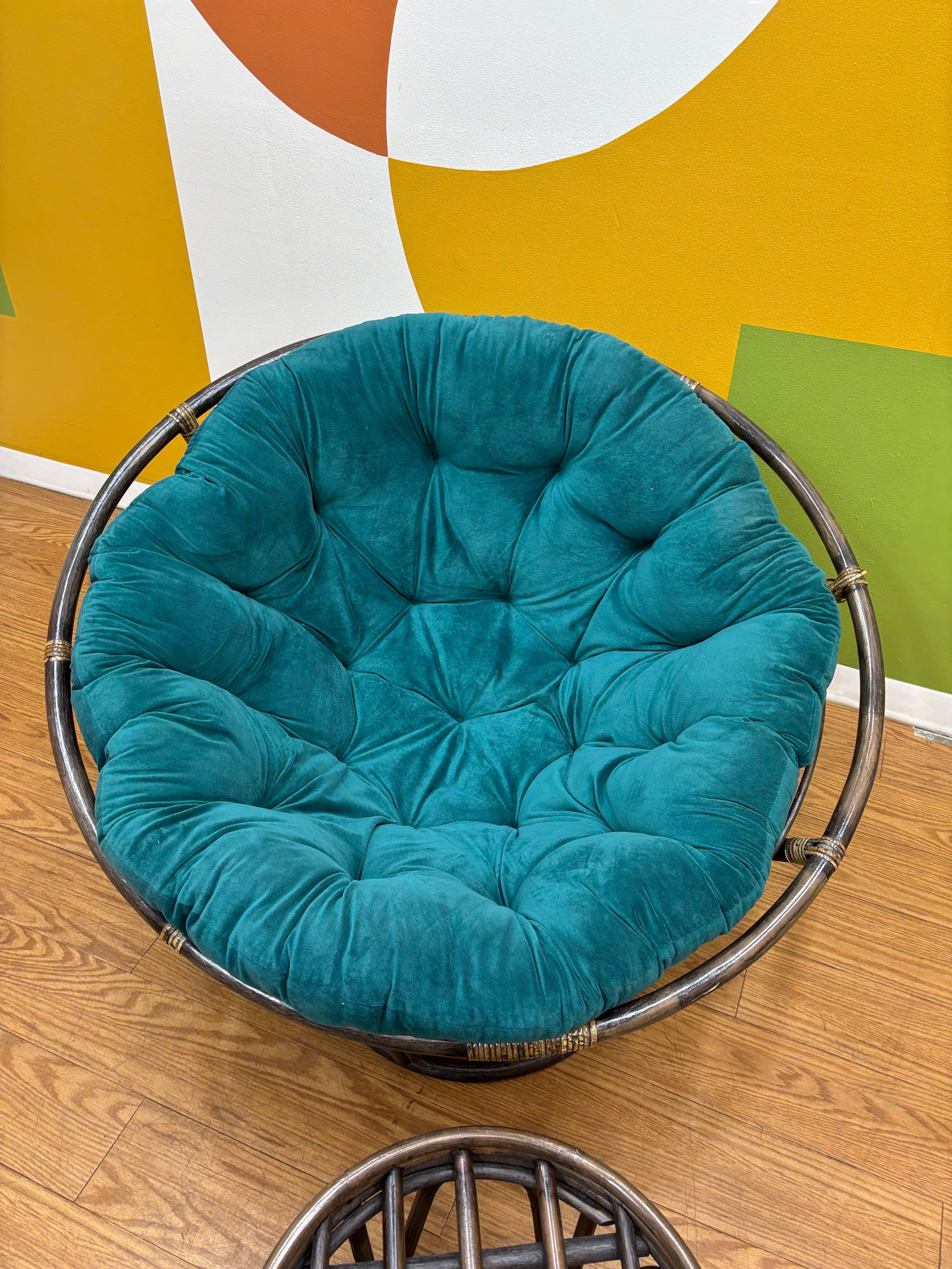 Papasan Chair and Stool