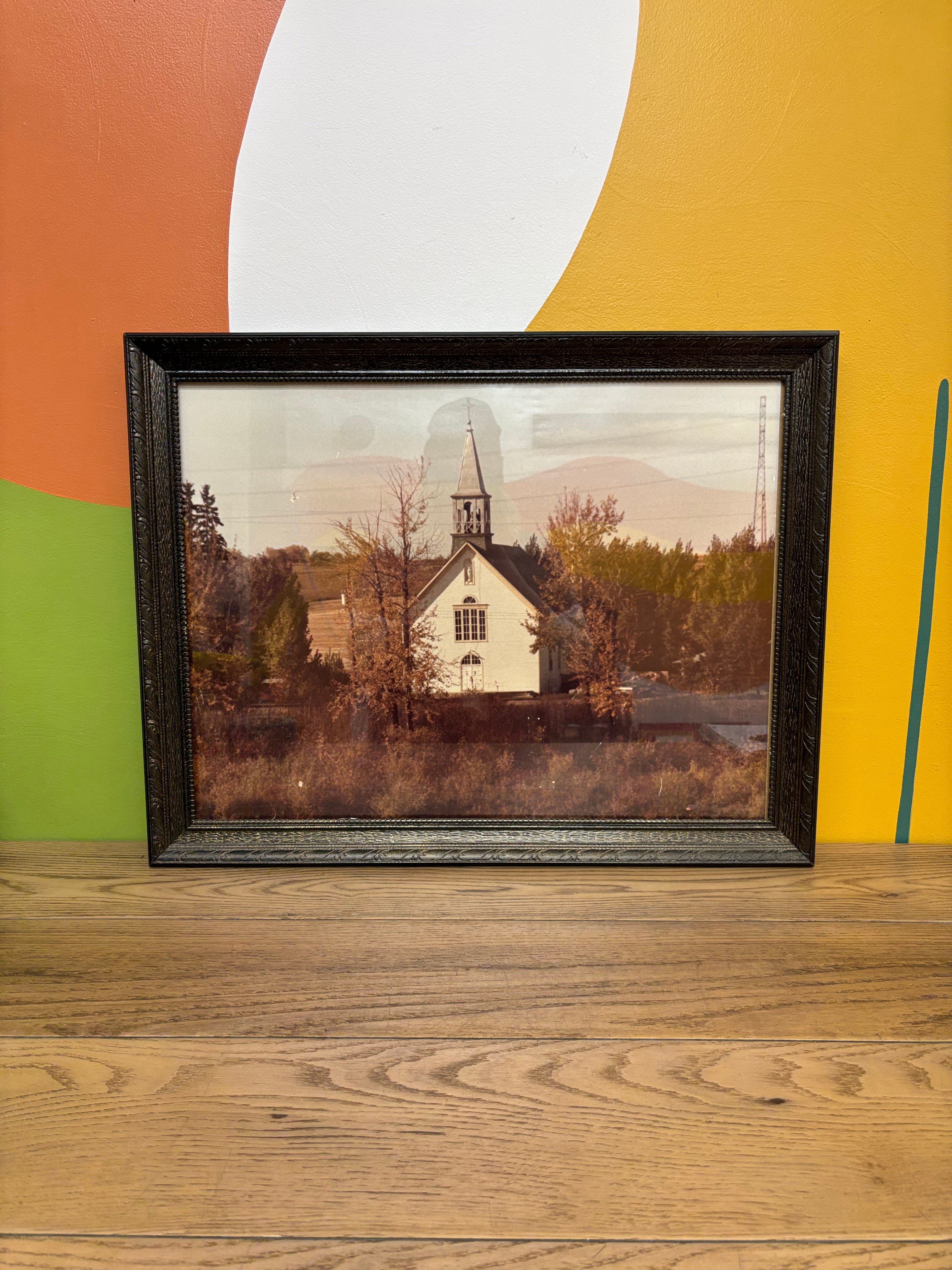 Framed Photograph of the Notre Dame de Lourdes Roman Catholic Church