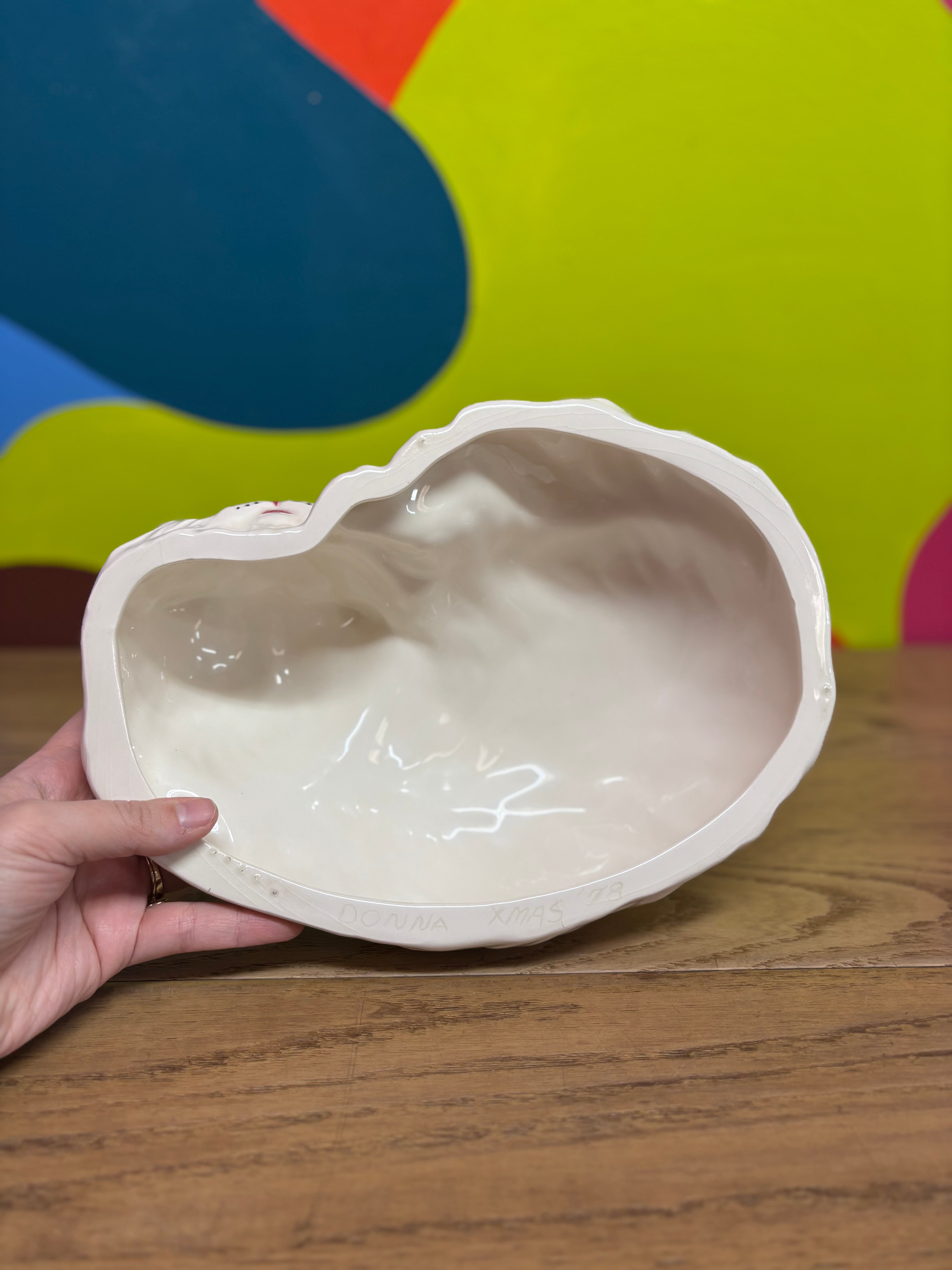 Ceramic Sleeping Cat Statue