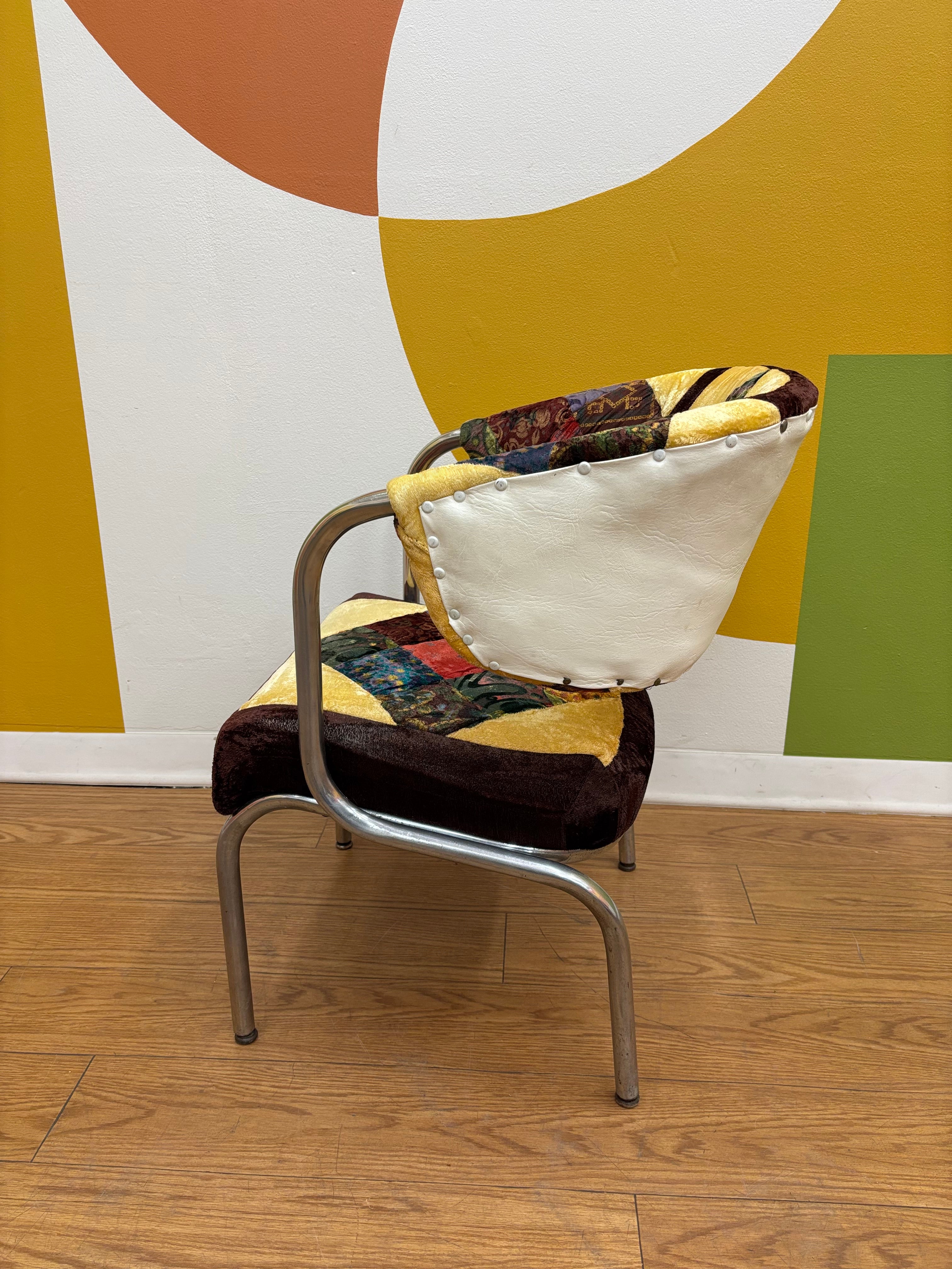 Chrome Patchwork Chair