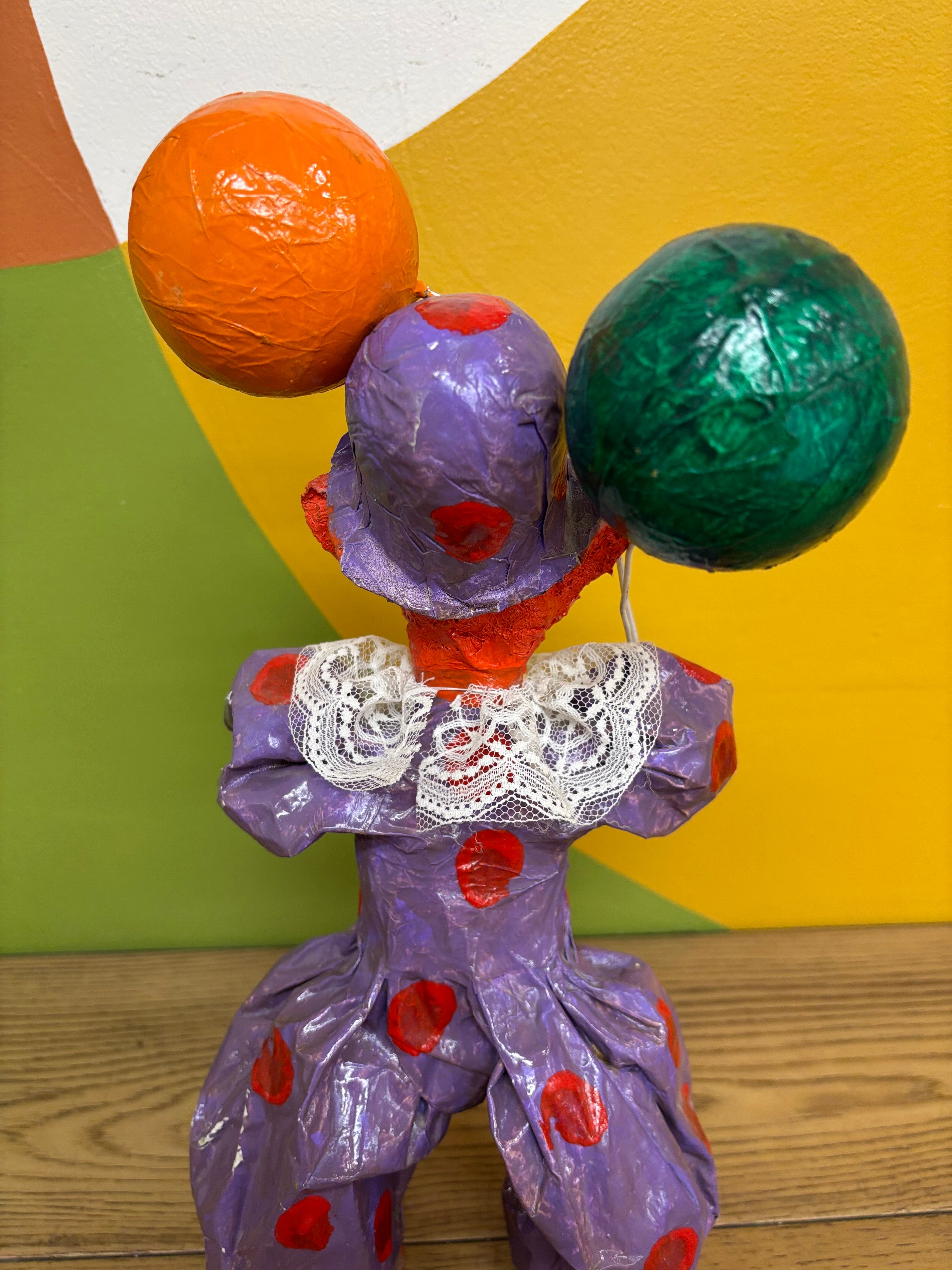Paper Mache Clown Statue