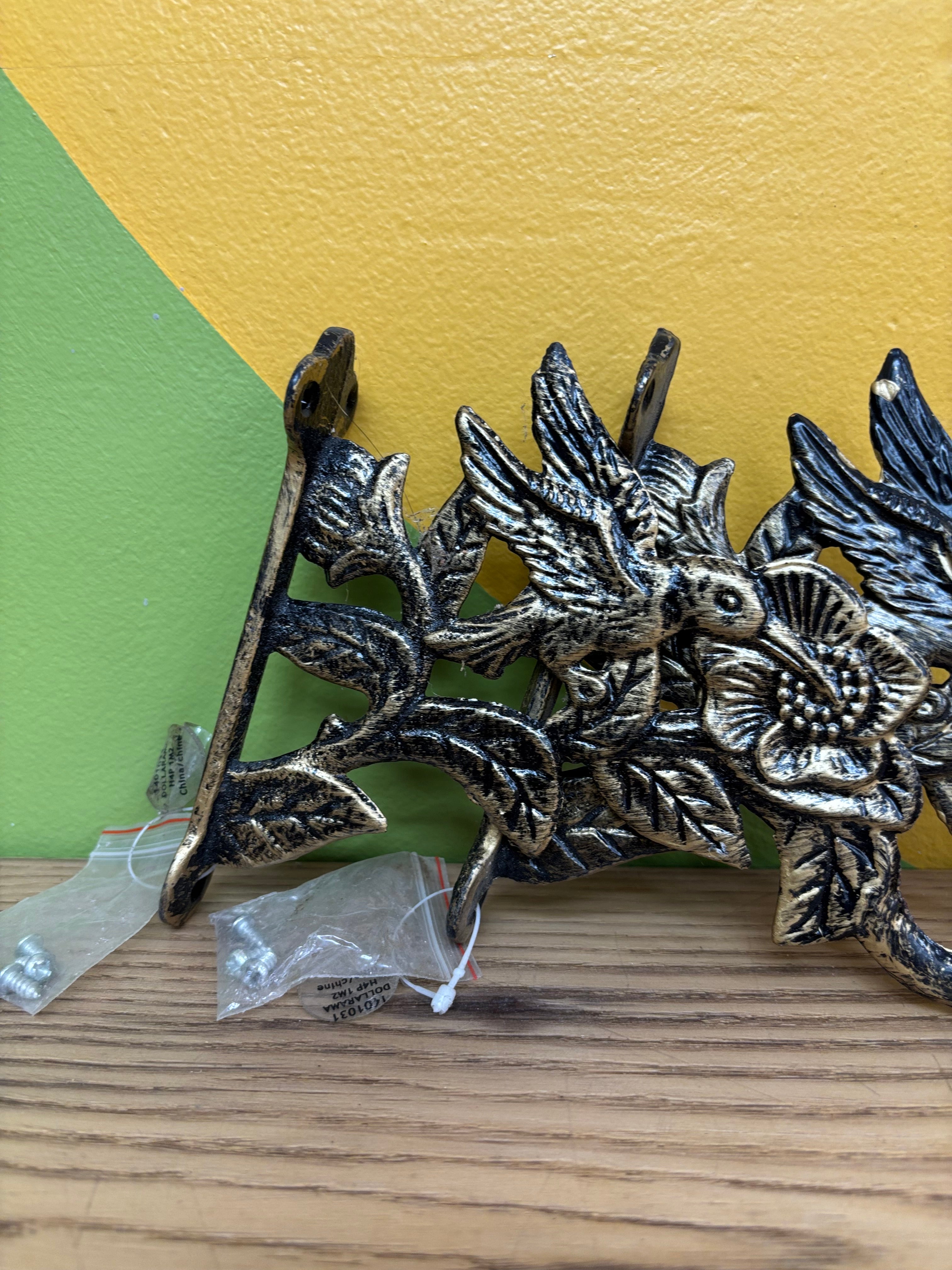 (2) Wall Hanging Hummingbird Hooks
