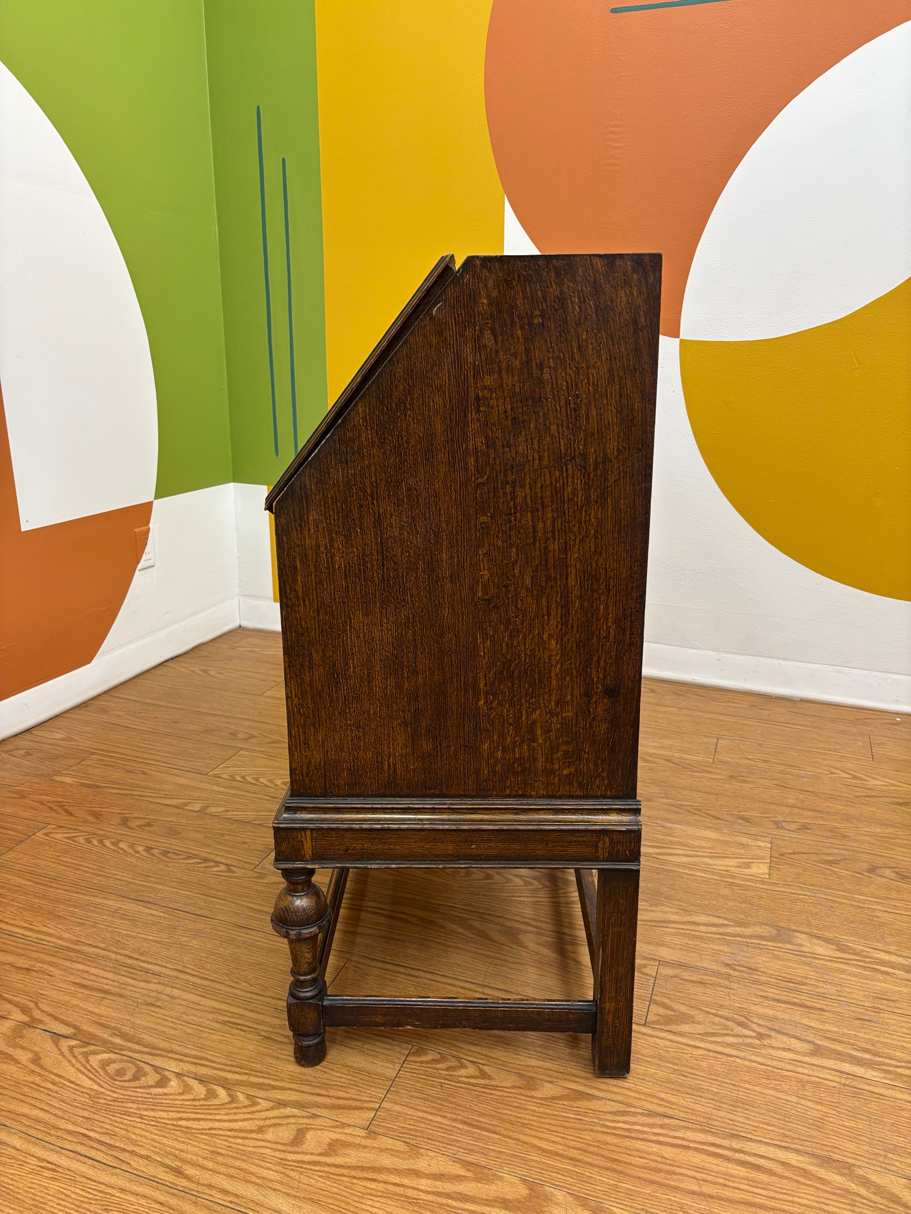 Wood Secretary Desk with Drawers