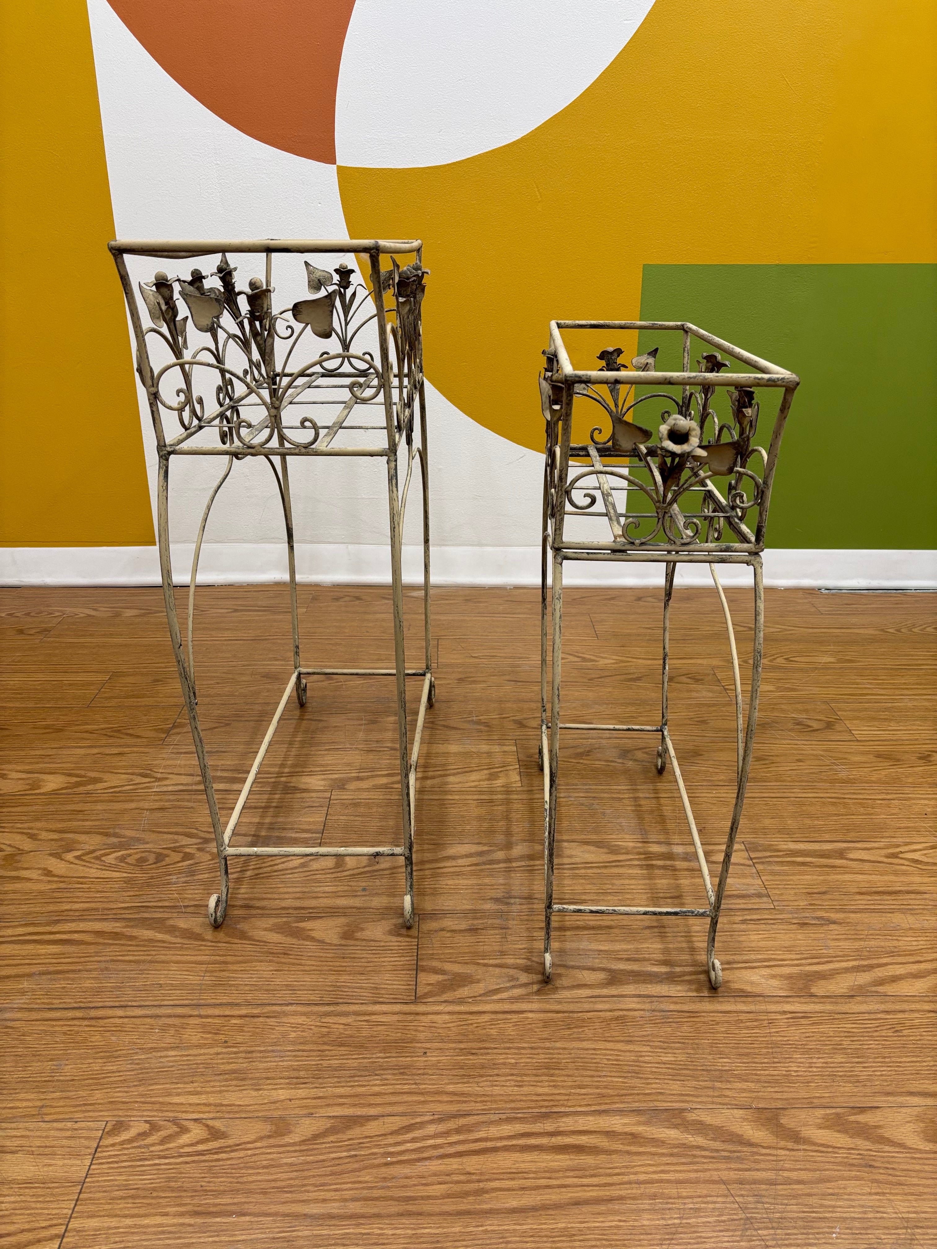 (2) Metal Planters
