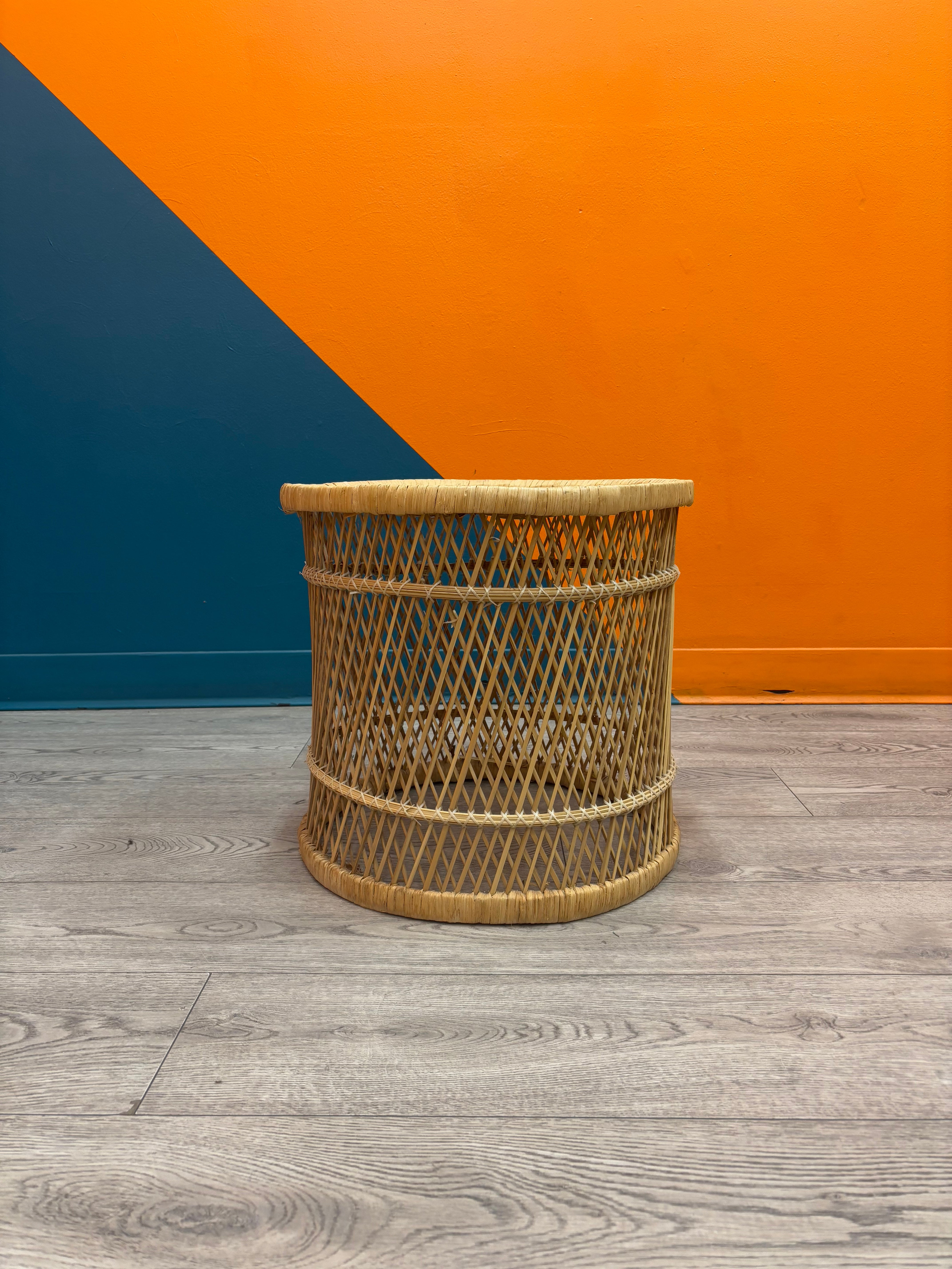 Large Wicker Side Table