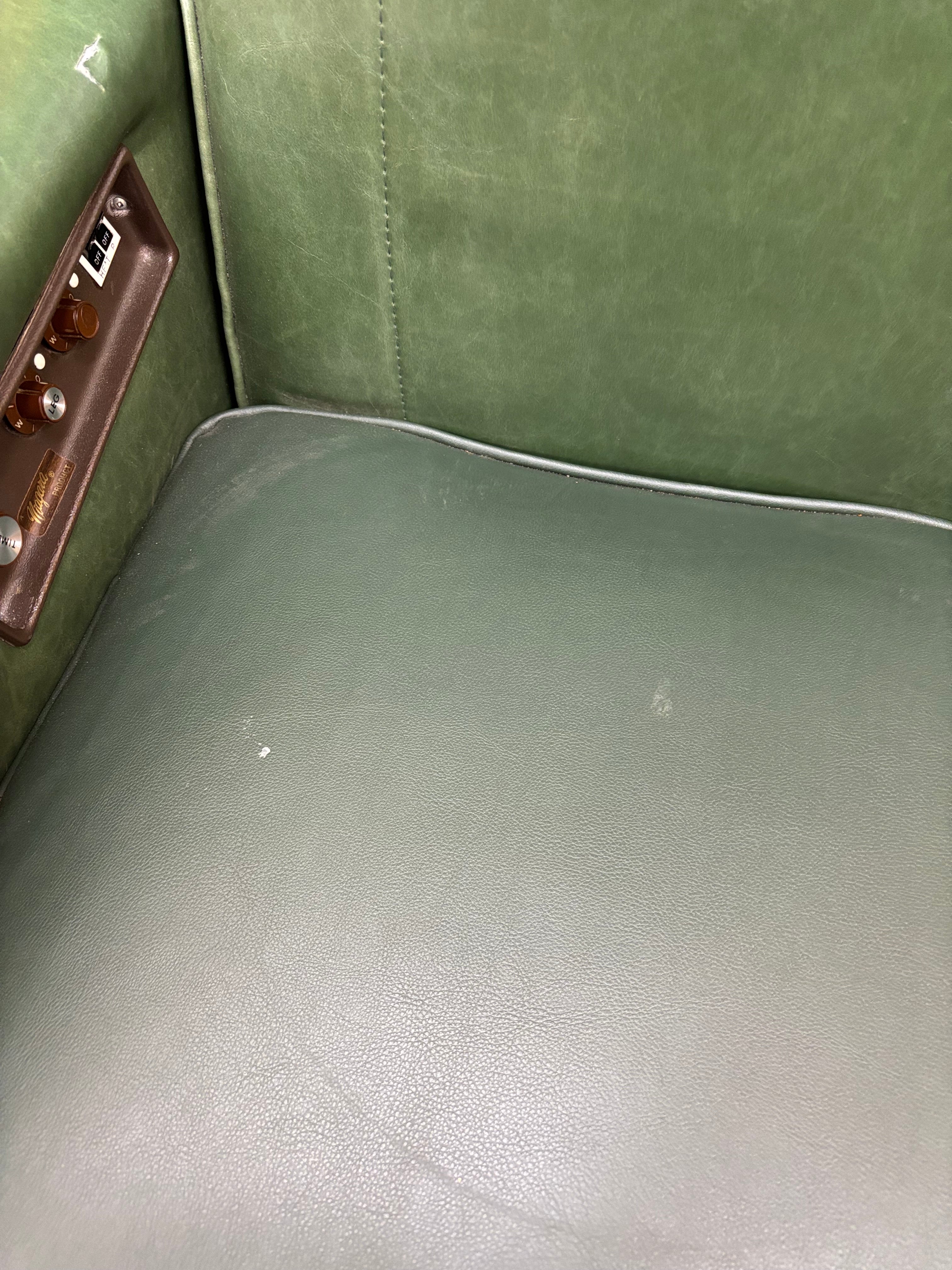 Green Pleather Recliner