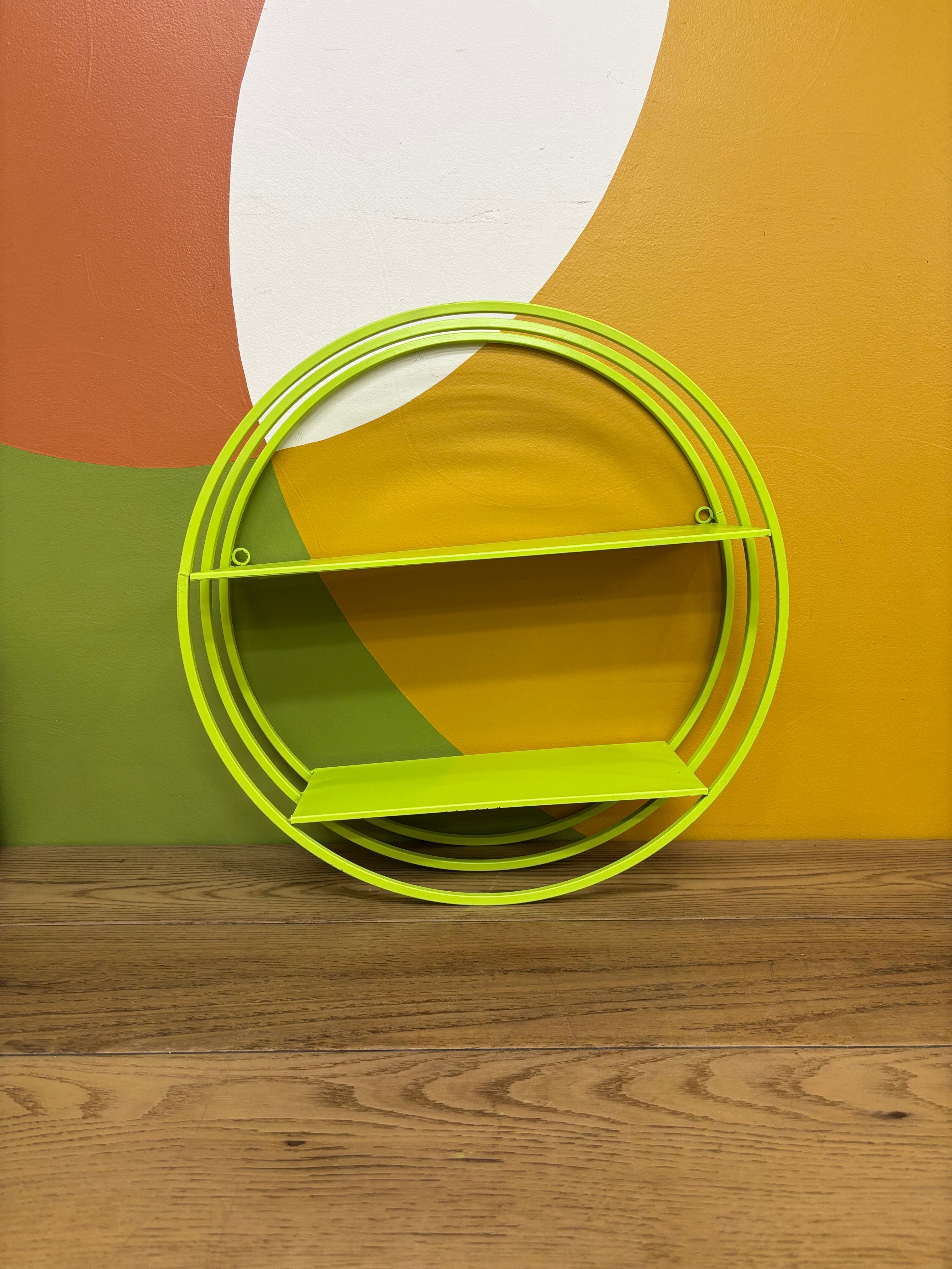 Round Lime Green Shelf